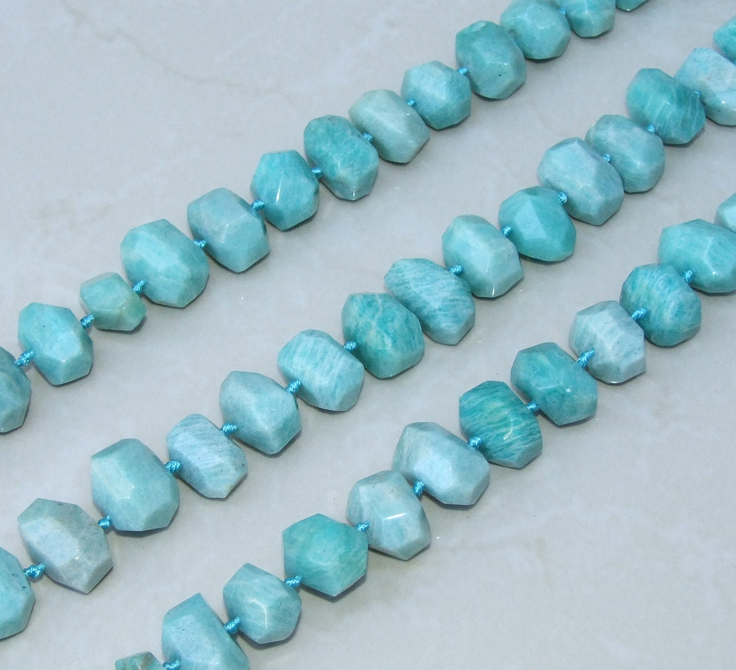 Amazonite Faceted Nugget, Gemstone Beads, Polished Amazonite, Amazonite Bead, Amazonite Pendant, Jewelry Stones, Half Strand - 18mm to 24mm - EDGBeadsandGems