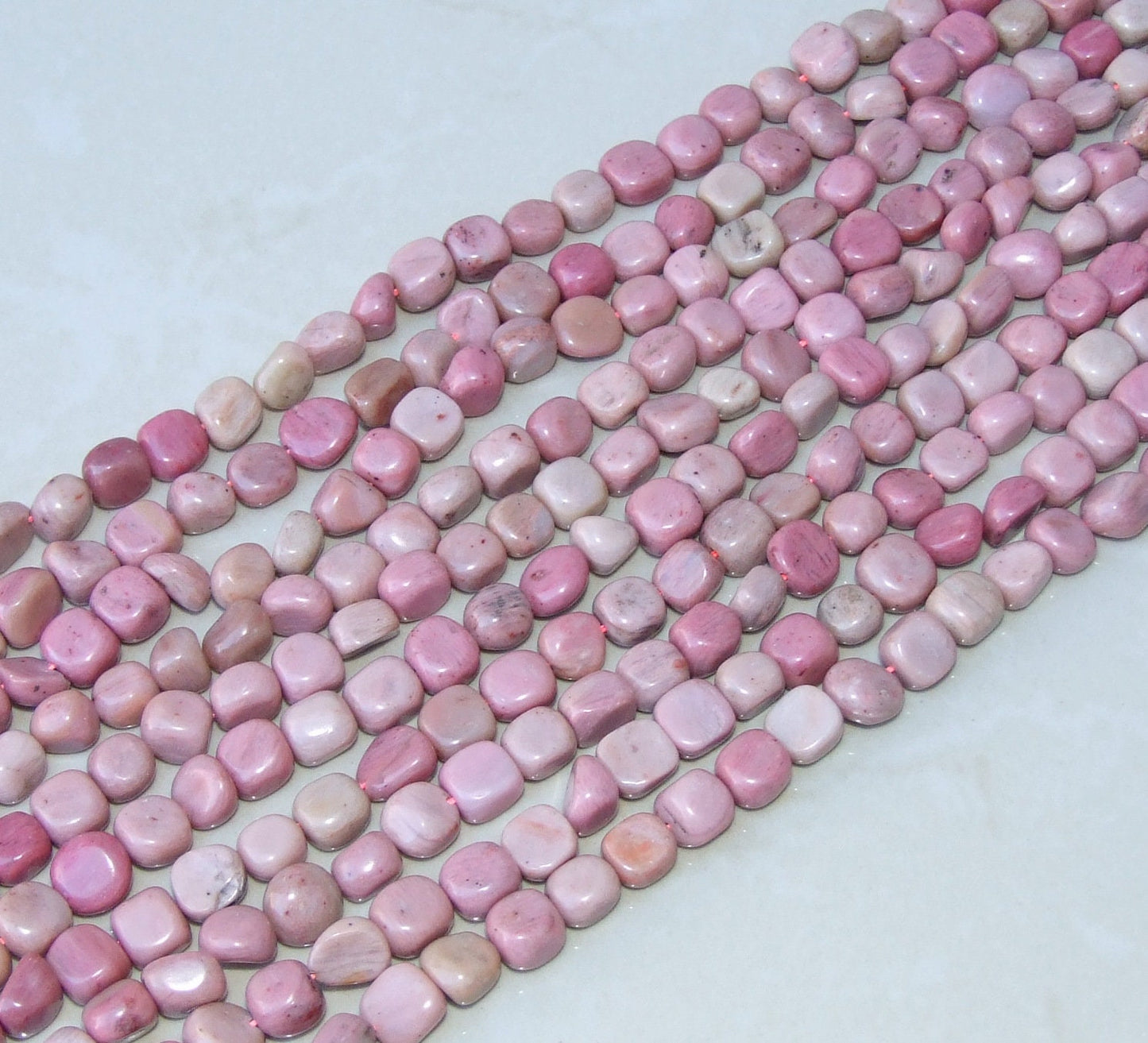 Rhodonite Beads, Gemstone Beads, Rhodonite Nuggets, Natural Rhodonite Stone, Polished Natural Gemstones, Rhodochrosite Beads - 8mm - 10mm - EDGBeadsandGems