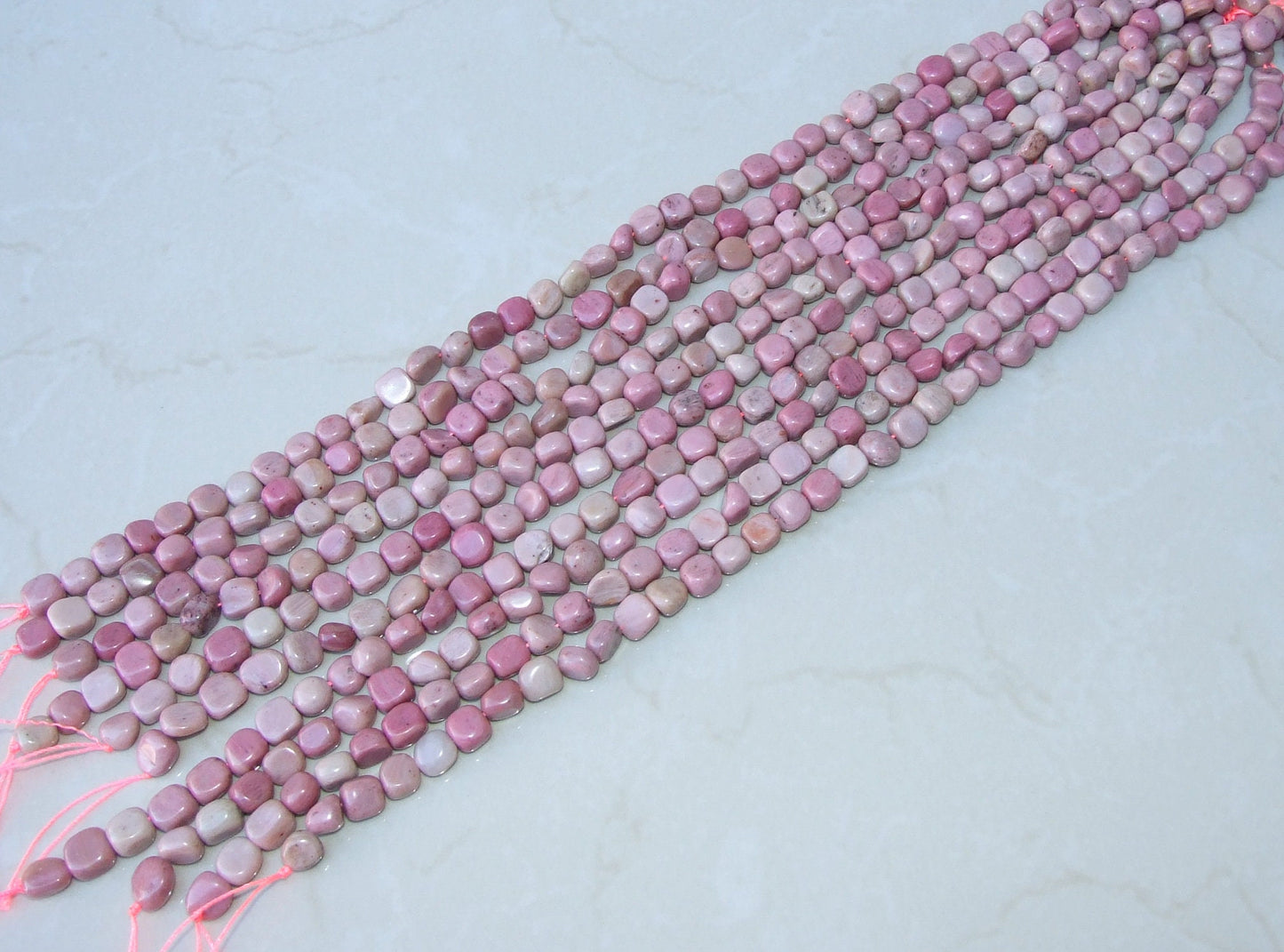 Rhodonite Beads, Gemstone Beads, Rhodonite Nuggets, Natural Rhodonite Stone, Polished Natural Gemstones, Rhodochrosite Beads - 8mm - 10mm - EDGBeadsandGems