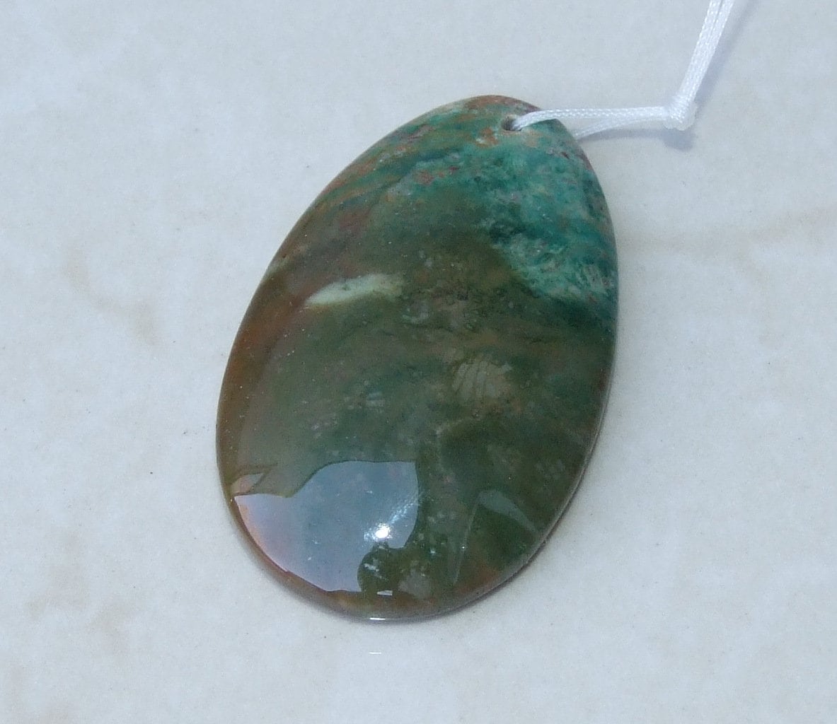 Fossil Coral Agate Pendant, Natural Stone Pendant, Druzy Pendant, Gemstone Pendant, Jewelry Stone, Necklace Pendant, 33mm x 54mm - 9468 - EDGBeadsandGems