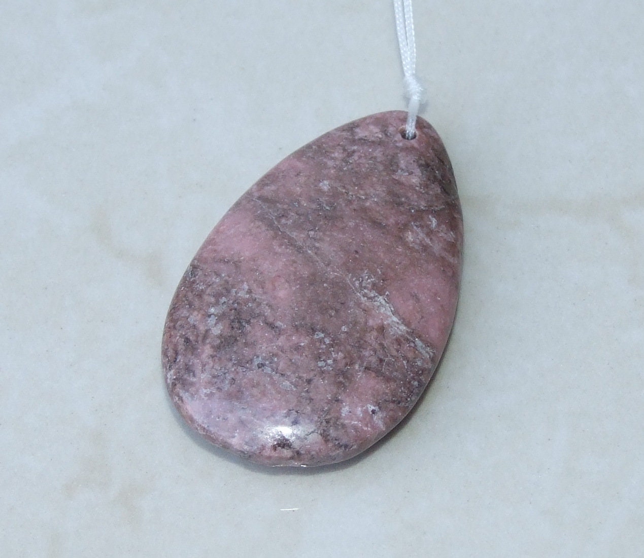 Rhodonite Pendant, Jewelry Pendant, Gemstone Pendant, Highly Polished Stone Pendant, Natural Stone Pendant, Necklace Pendant, 31x49mm - 9563 - EDGBeadsandGems