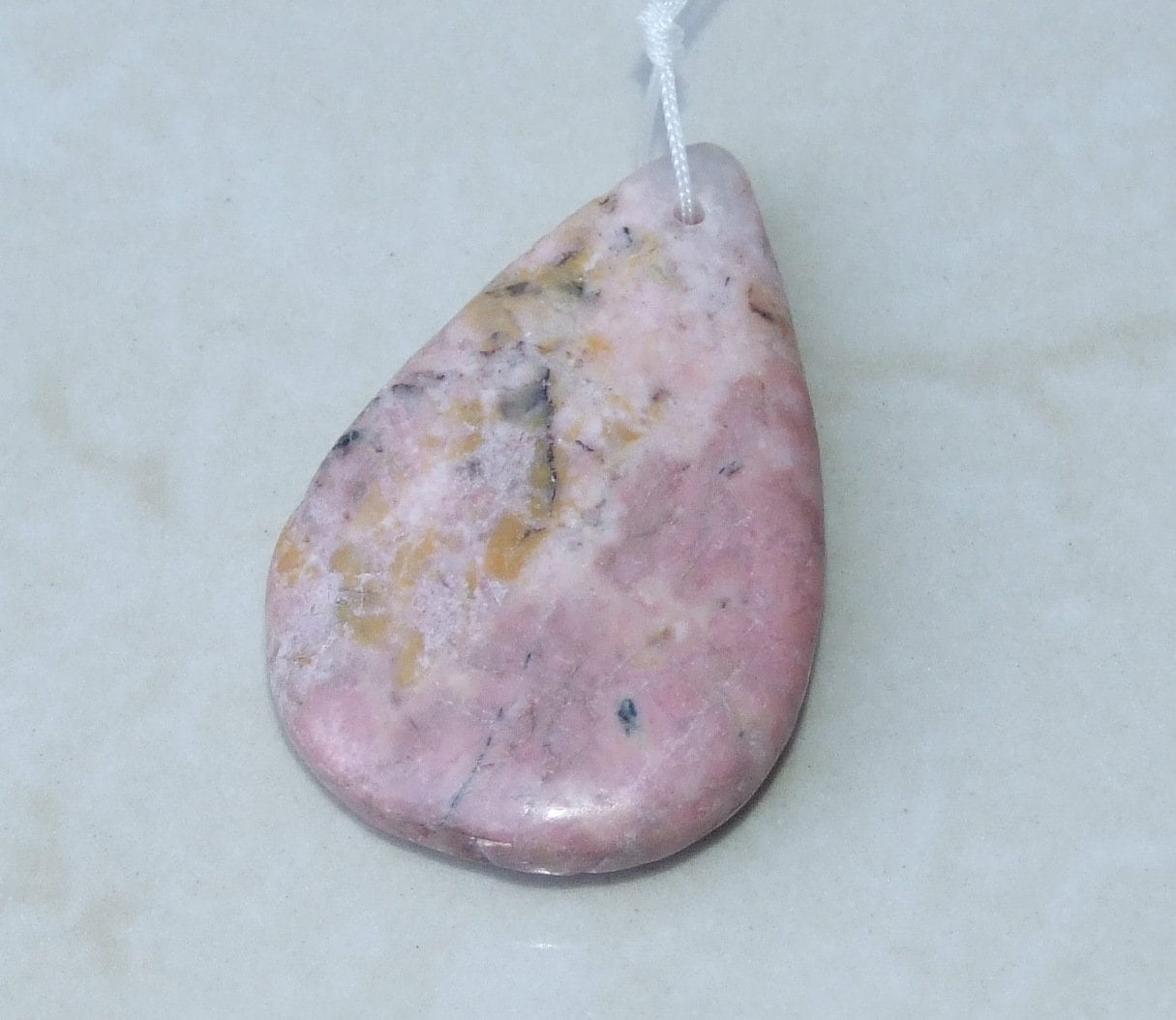 Rhodonite Pendant, Jewelry Pendant, Gemstone Pendant, Highly Polished Stone Pendant, Natural Stone Pendant, Necklace Pendant, 32x51mm - 9576 - EDGBeadsandGems