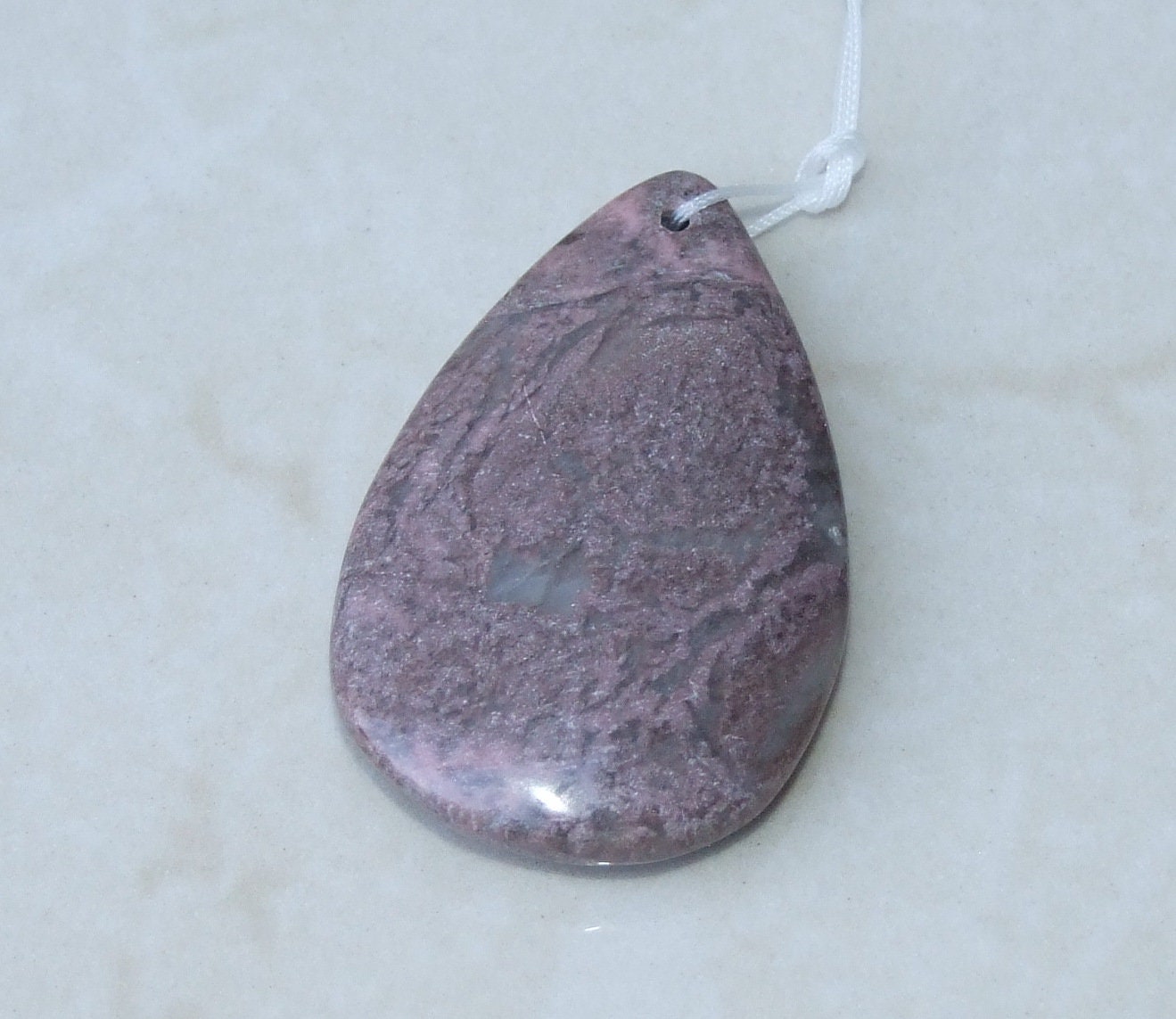 Rhodonite Pendant, Jewelry Pendant, Gemstone Pendant, Highly Polished Stone Pendant, Natural Stone Pendant, Necklace Pendant, 32x52mm - 9560 - EDGBeadsandGems