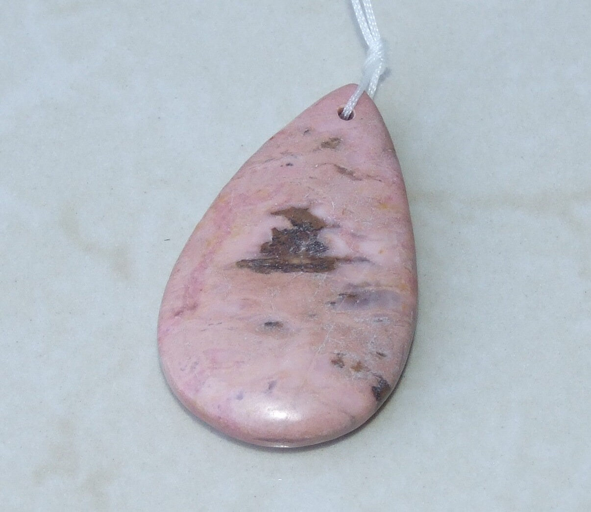 Rhodonite Pendant, Jewelry Pendant, Gemstone Pendant, Highly Polished Stone Pendant, Natural Stone Pendant, Necklace Pendant, 30x50mm - 9570 - EDGBeadsandGems