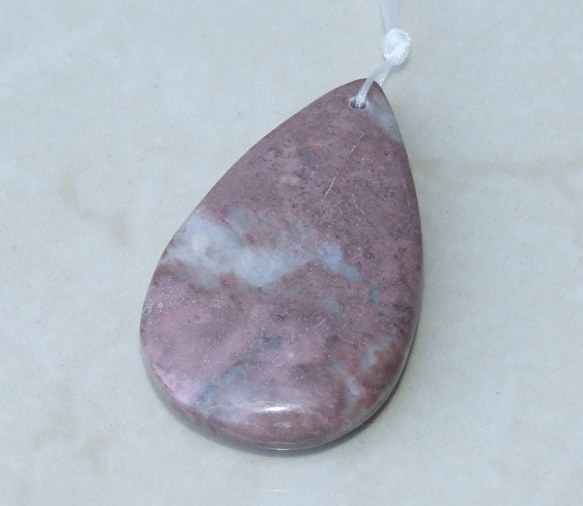 Rhodonite Pendant, Jewelry Pendant, Gemstone Pendant, Highly Polished Stone Pendant, Natural Stone Pendant, Necklace Pendant, 31x51mm - 9577 - EDGBeadsandGems