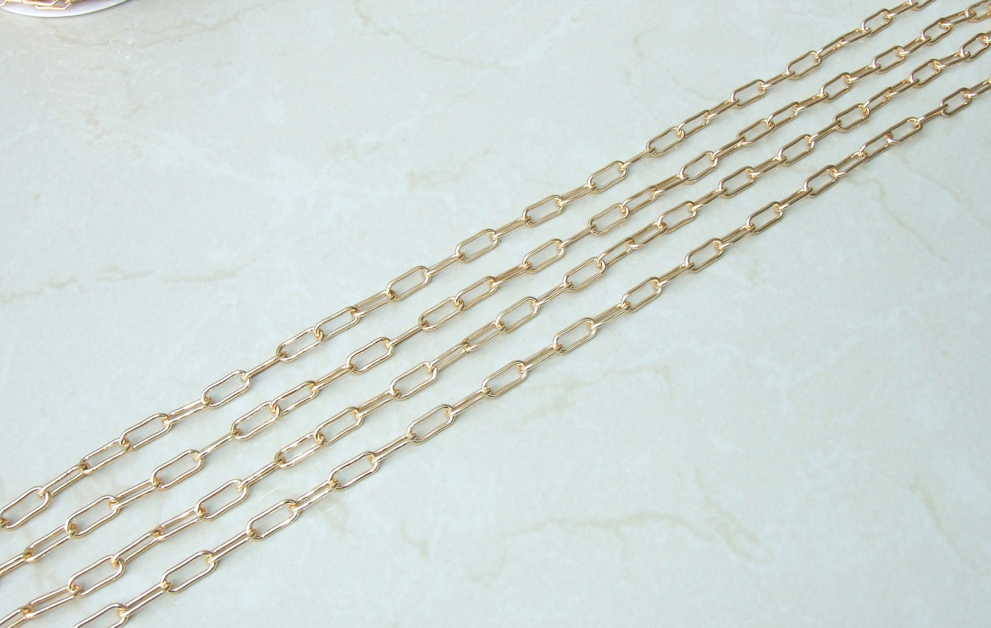 Light Gold Paper Clip Chain, Oval Cable Chain, Jewelry Chain, Necklace Chain, Body Chain, Bulk Chain, Jewelry Supplies, 16mm x 7mm, 01B-LG - EDGBeadsandGems