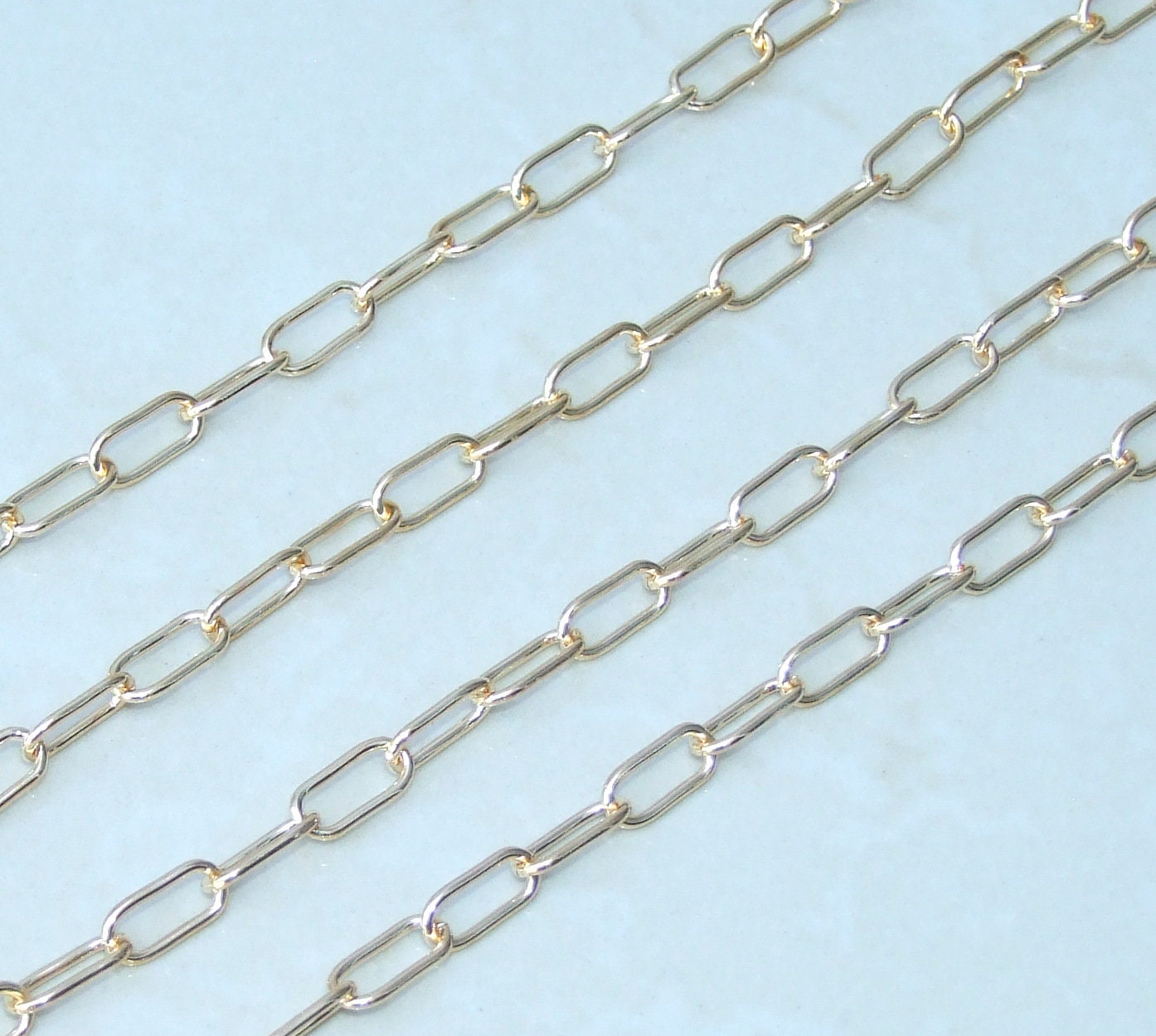 Paper Clip Chain, Oval C Link Cable Chain, Jewelry Chain, Necklace Chain, Body Chain, Bulk Chain, Jewelry Supplies, 12.5mm x 5.6mm, 09A-G - EDGBeadsandGems