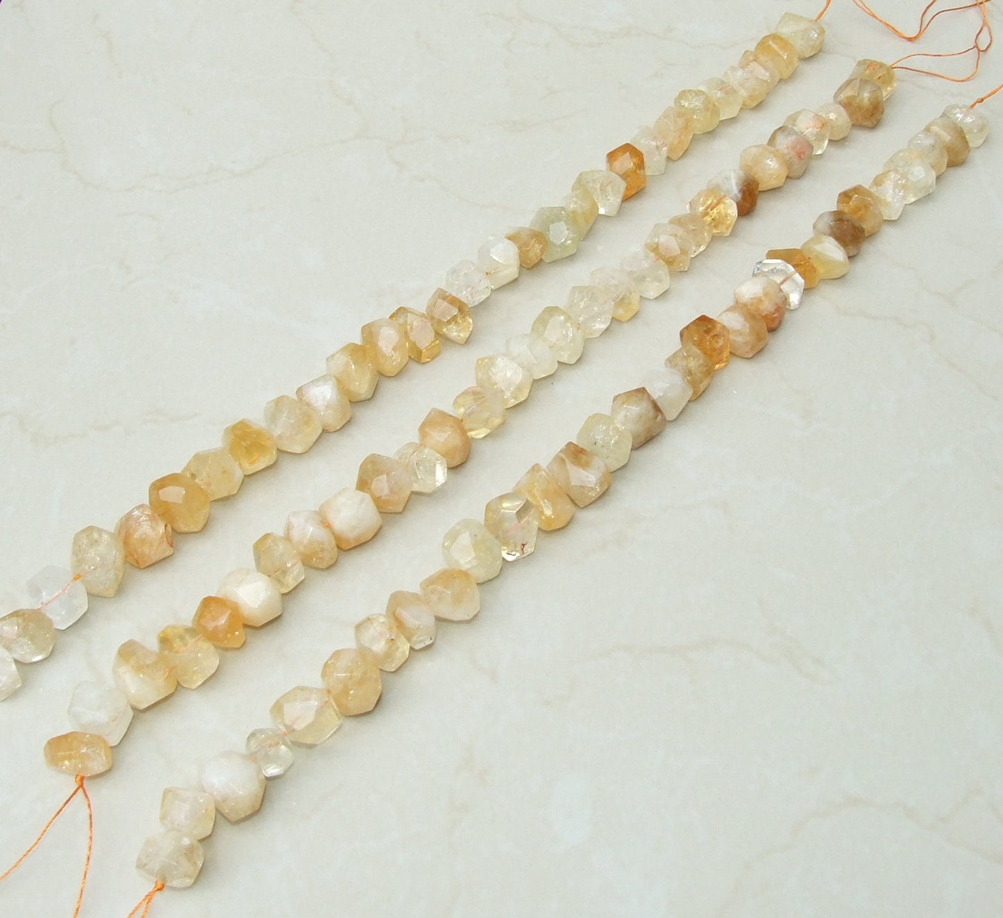 Citrine Quartz Faceted Nugget, Polished Citrine Beads, Gemstone Beads, Jewelry Stones, Citrine Jewelry, Half Strand - 15mm x 15mm x 20mm - EDGBeadsandGems