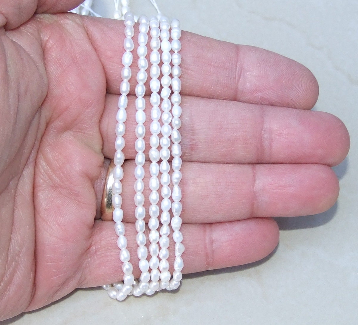 freshwater pearls 4mm x 5mm
