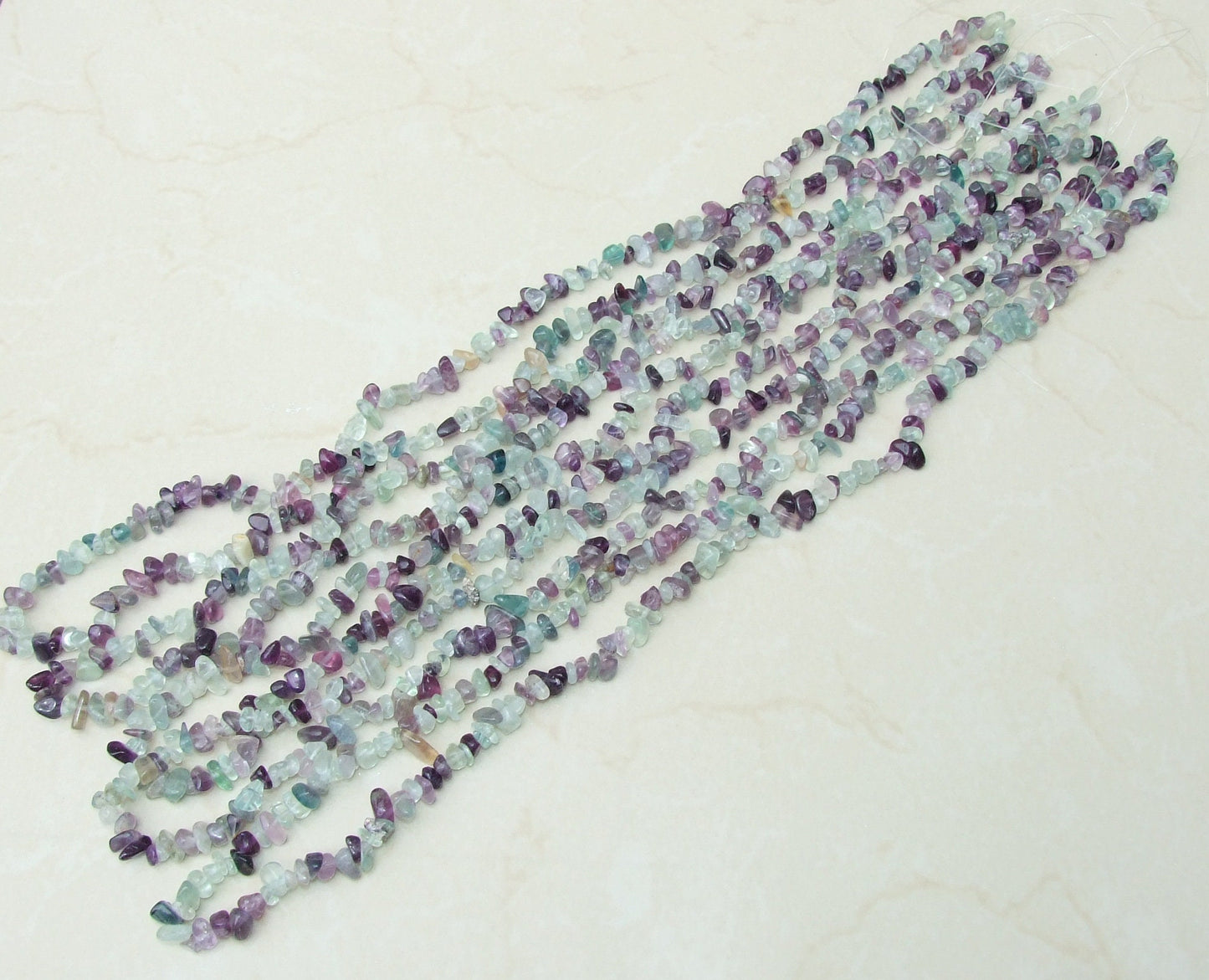 Small Fluorite Chips, Polished Fluorite, Fluorite Beads, Gemstone Beads, Jewelry Stones, Natural Fluorite, 31.5" Strand, 4mm - 10mm - EDGBeadsandGems