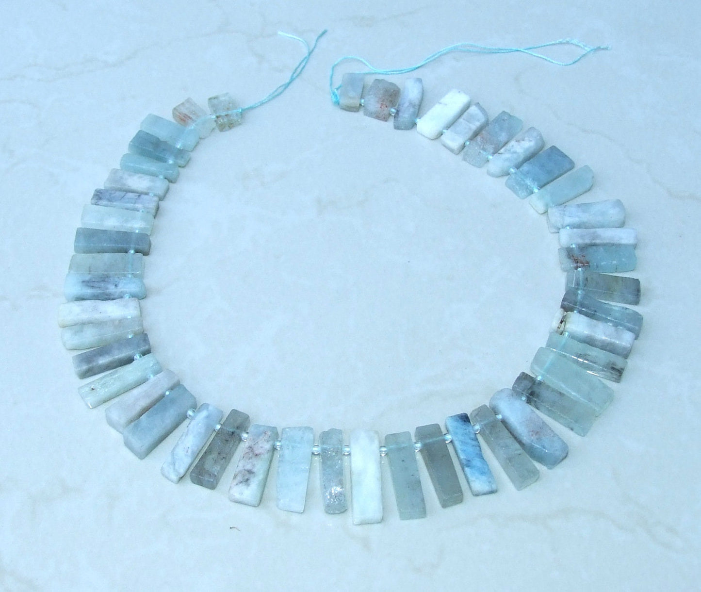 Aquamarine Slice Beads, Natural Stone Pendant, 15mm-30mm - EDGBeadsandGems