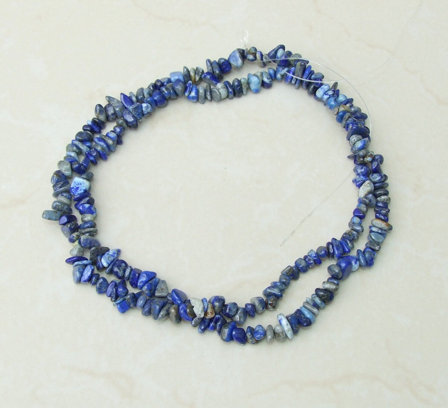 Small Lapis Chips, Polished Lapis Beads, Gemstone Beads, Jewelry Stones, Natural Lapis, Lapis Lazuli, 31.5" Strand, 5mm - 8mm - EDGBeadsandGems