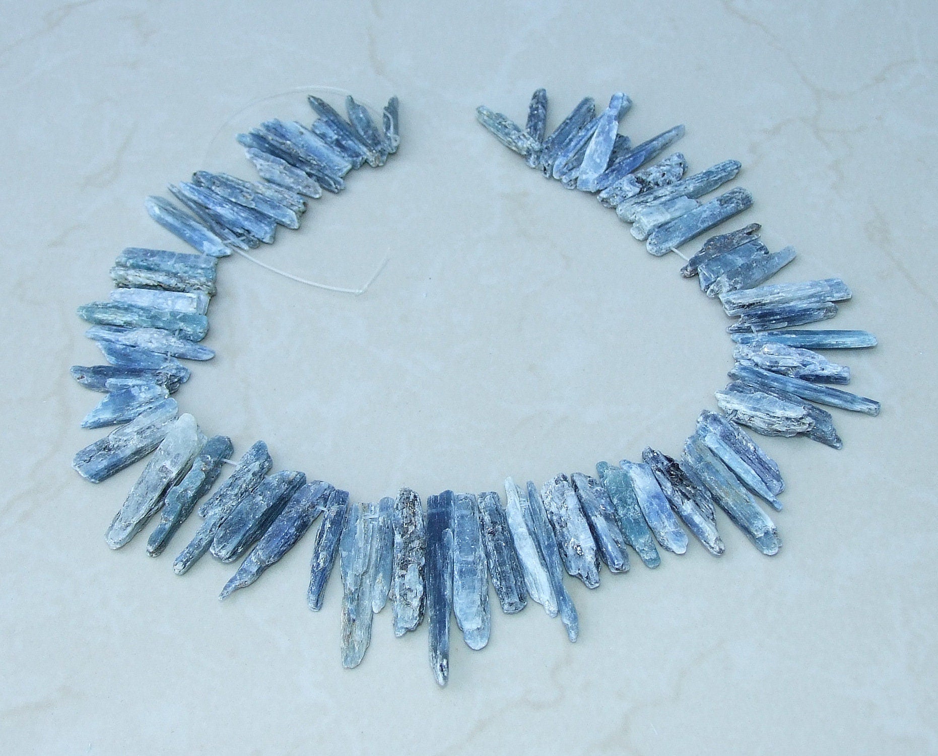 Blue Stick Kyanite popular Necklace