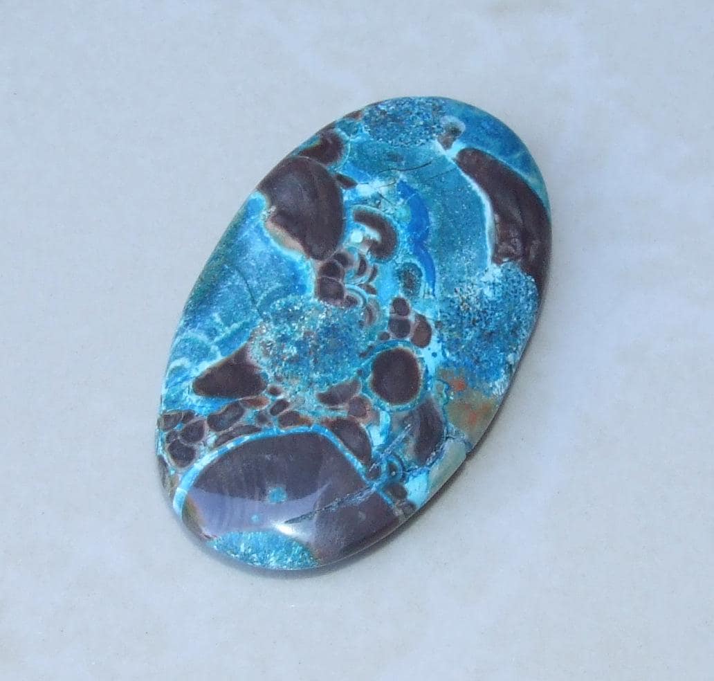 Fossil Coral Agate Pendant, Natural Stone Pendant, Druzy Pendant, Gemstone Pendant, Jewelry Stone, Necklace Pendant, 34mm x 52mm - 9499 - EDGBeadsandGems