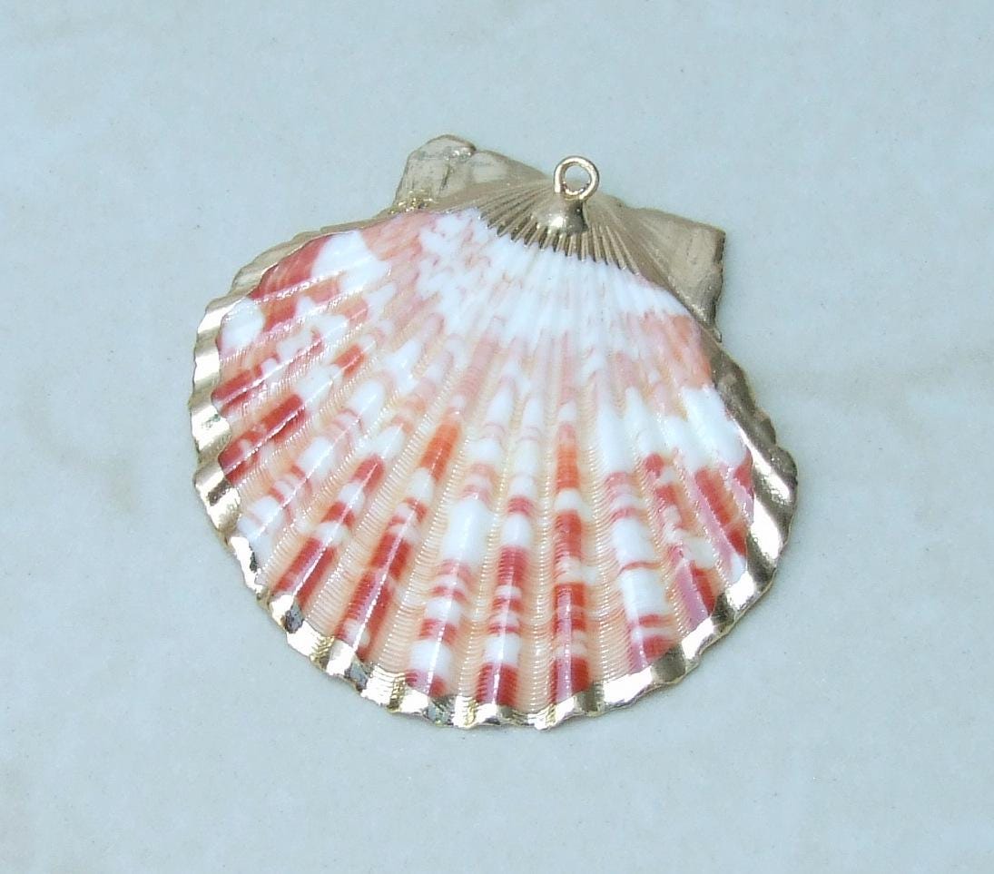 Liquid Metal Leaf Pendant - Large Leaf Pendant - Autumn Leaf - Pink - BOHO - Tribal - 34mm x 64mm - 2255 - EDGBeadsandGems
