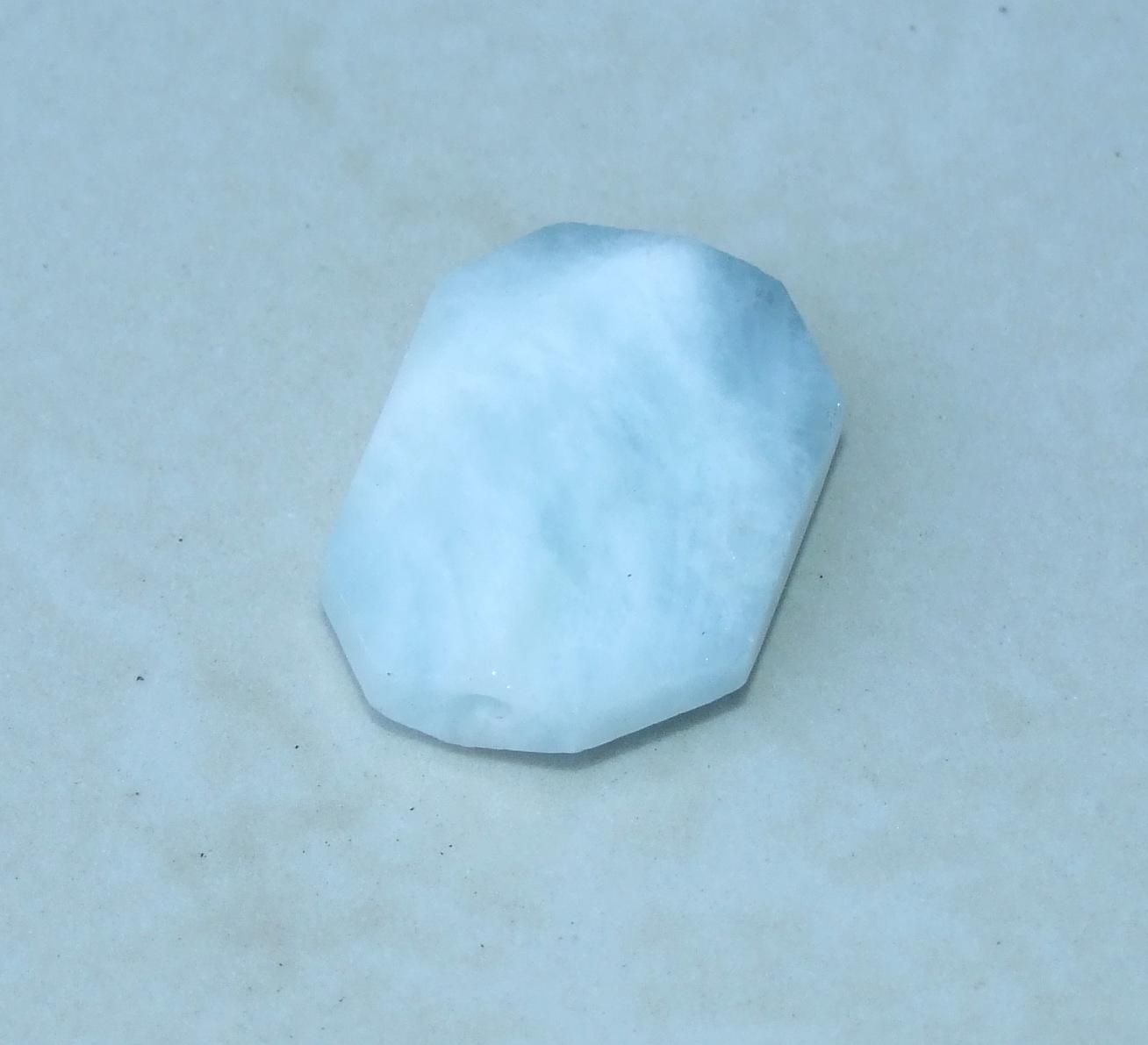 Morganite Stone - Natural Stone - Faceted Stones - Gemstone Beads - Pendant - Emerald Cut - Center Drilled - Boho - 23mm x 30mm - 2032 - EDGBeadsandGems