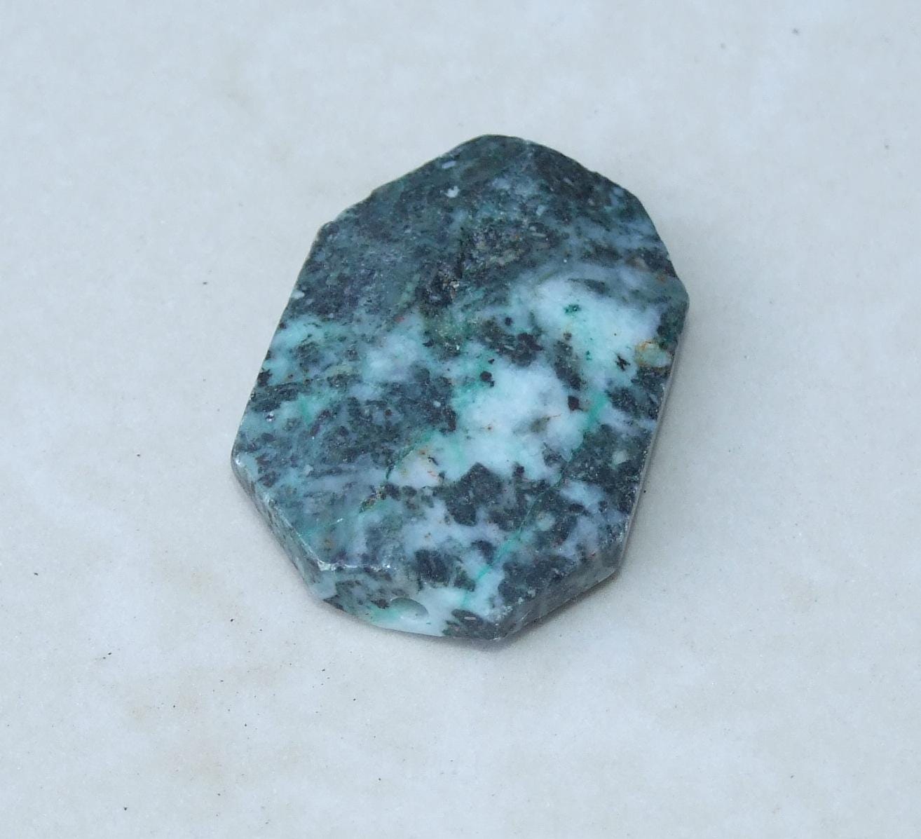 Tree Jasper Stone, Natural Stone Beads, Tree Jasper Beads, Gemstone Beads - Pendant, Emerald Cut - Center Drilled, Boho - 26mm x 36mm - 2038 - EDGBeadsandGems
