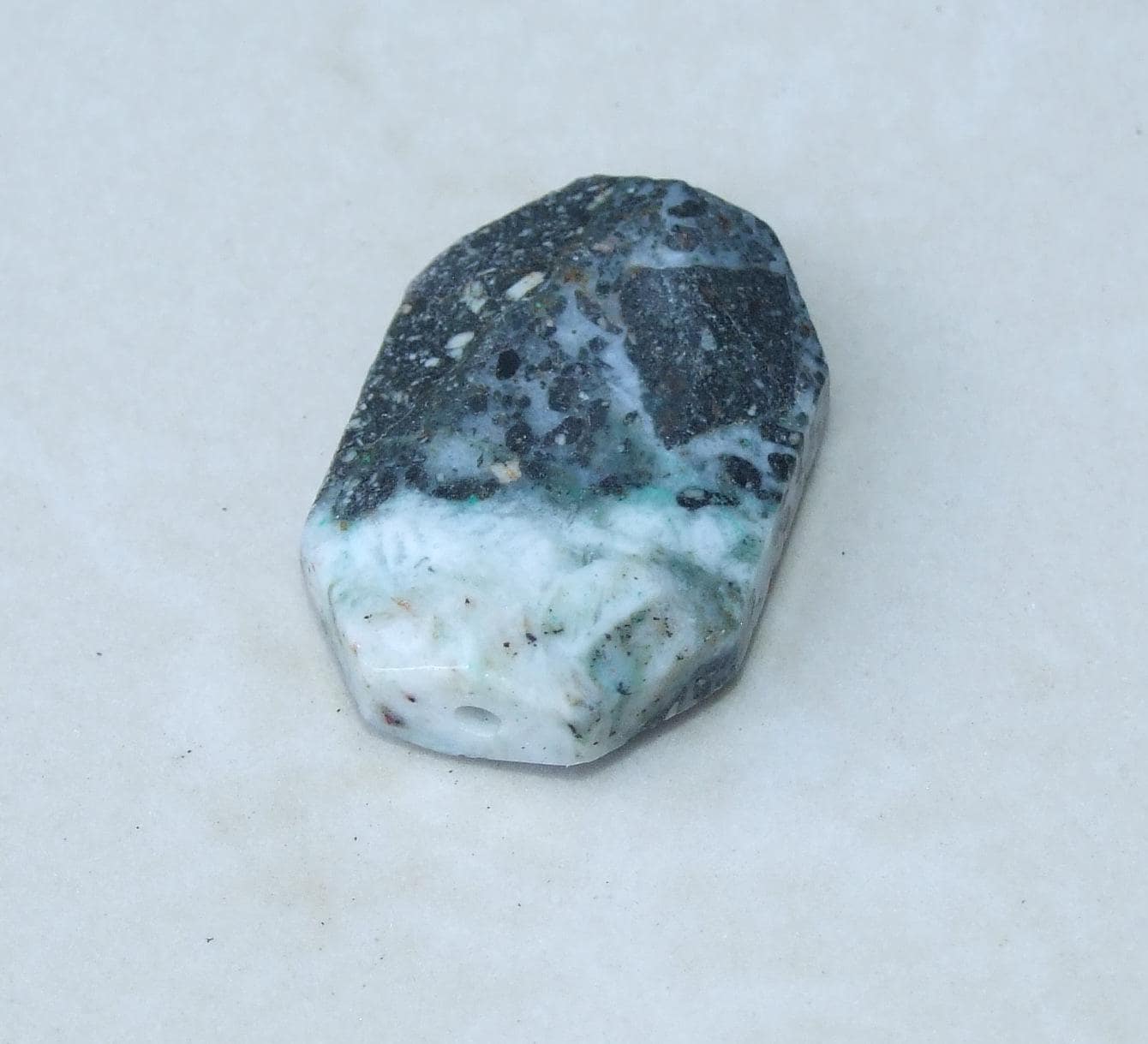 Tree Jasper Stone, Natural Stone Beads, Tree Jasper Beads, Gemstone Beads - Pendant, Emerald Cut - Center Drilled, Boho - 25mm x 35mm - 2039 - EDGBeadsandGems