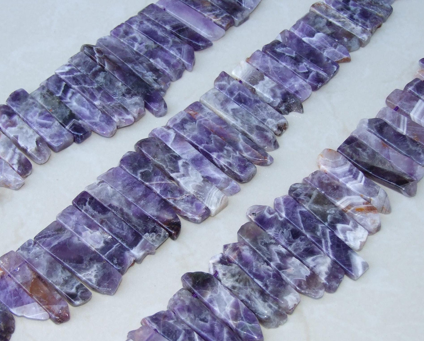 Amethyst Beads, Polished Natural Amethyst Slice, Amethyst Pendants, Natural Gemstone, Amethyst Points Amethyst Jewelry - 25mm to 50mm - A4 - EDGBeadsandGems