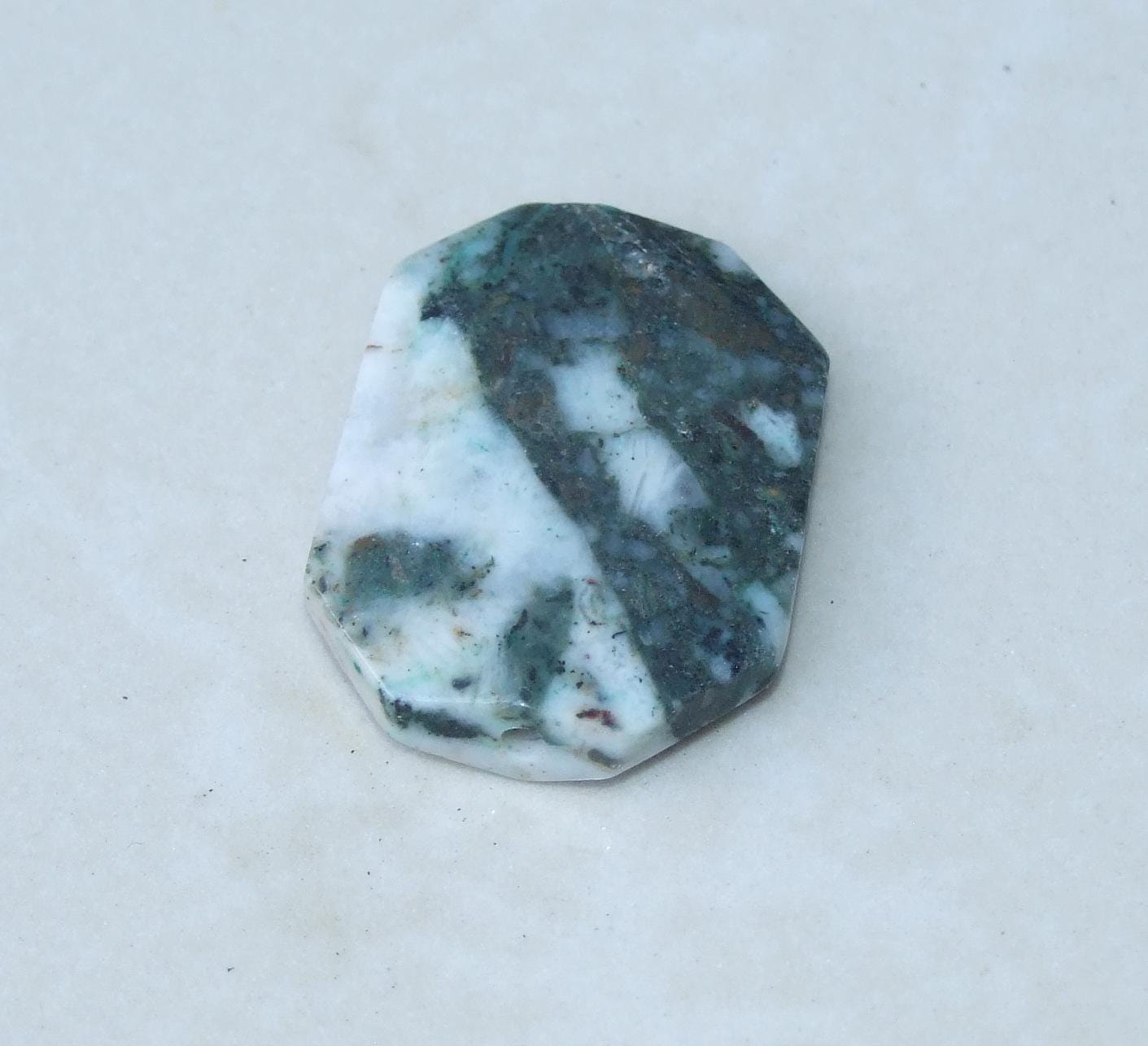Tree Jasper Stone, Natural Stone Beads, Tree Jasper Beads, Gemstone Beads - Pendant, Emerald Cut - Center Drilled, Boho - 26mm x 36mm - 2040 - EDGBeadsandGems