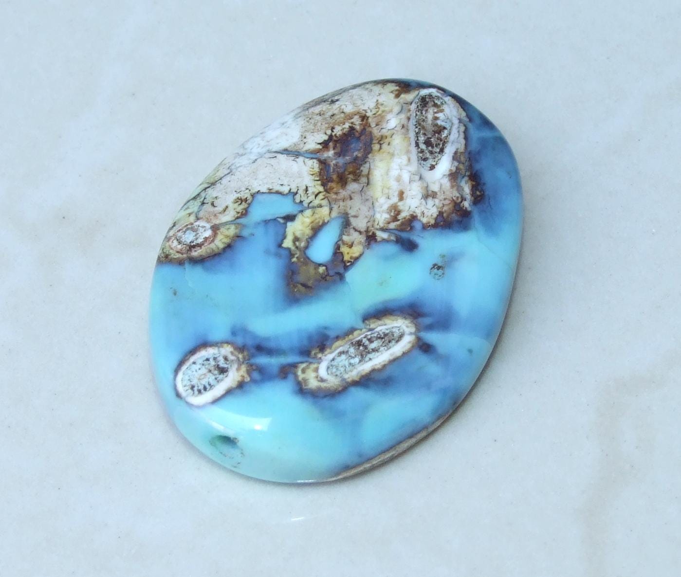 Tree Jasper Stone, Natural Stone Beads, Tree Jasper Beads, Gemstone Beads - Pendant, Emerald Cut - Center Drilled, Boho - 25mm x 35mm - 2039 - EDGBeadsandGems