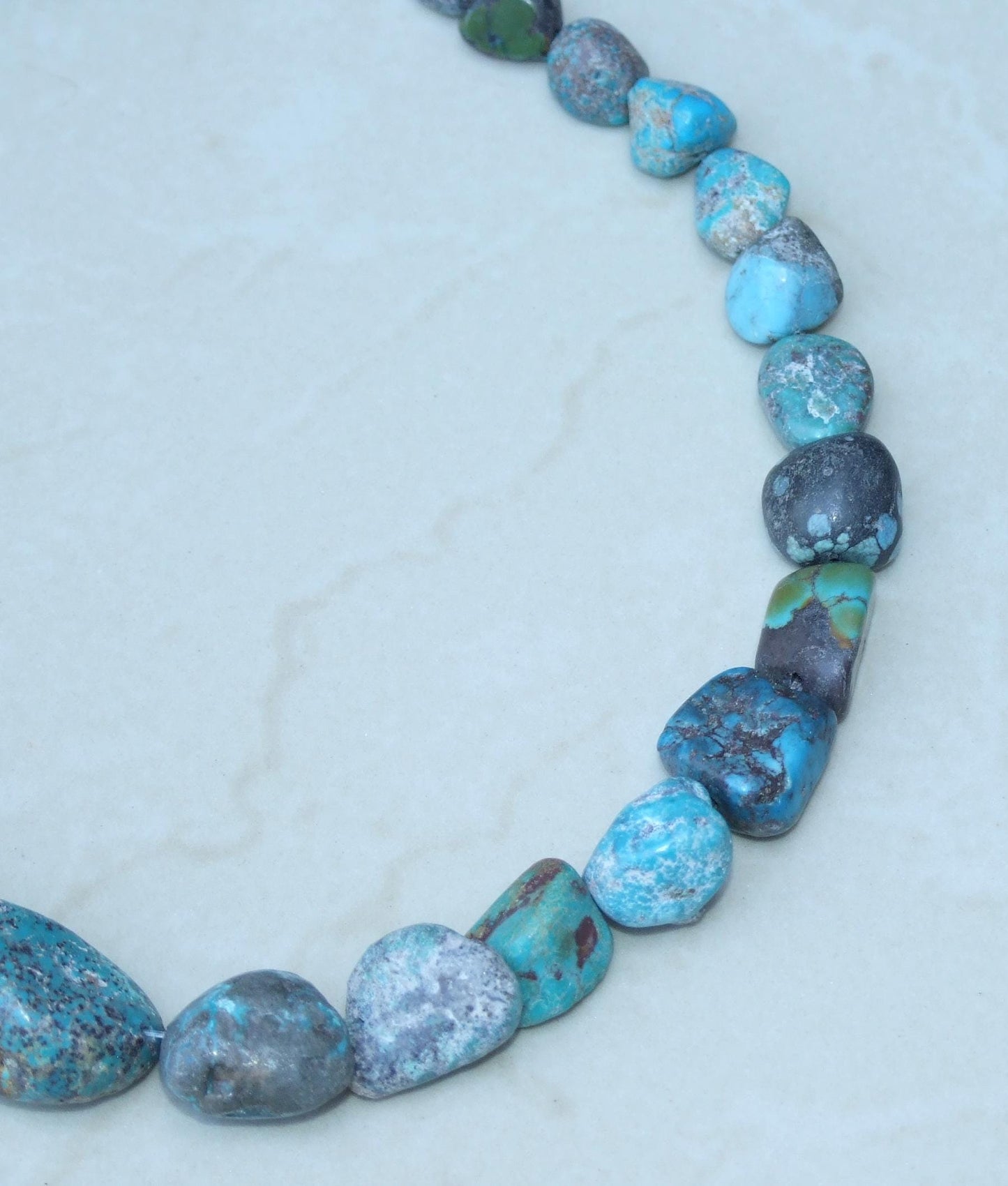 Genuine Natural Turquoise Nuggets, Turquoise Beads, Real Turquoise, Gemstone Beads, Turquoise Stones Graduated, 10mm - 25mm - 0485 - EDGBeadsandGems