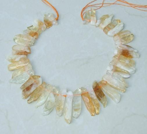 Pink Polished Quartz Crystal Pendant - Gold Plated Cap and Bail - Polished Cracked Quartz - 21mm x 51mm - 8097 - EDGBeadsandGems