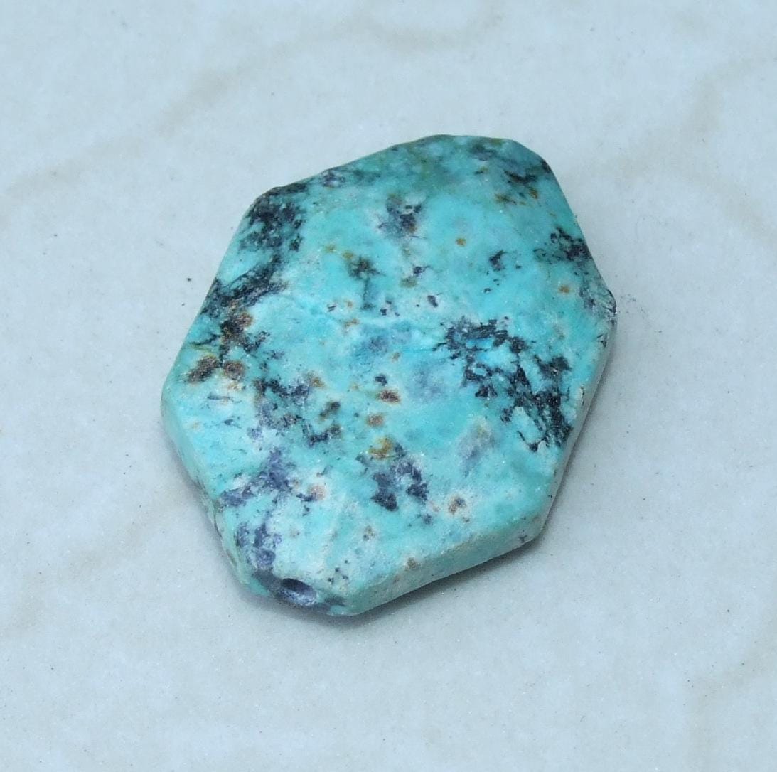 Lapis Lazuli Oval Slab - Lapis - Center Drilled - Slab Bead - Lapis Bead - Gold Edge - 31mm x 42mm - 5844 - EDGBeadsandGems