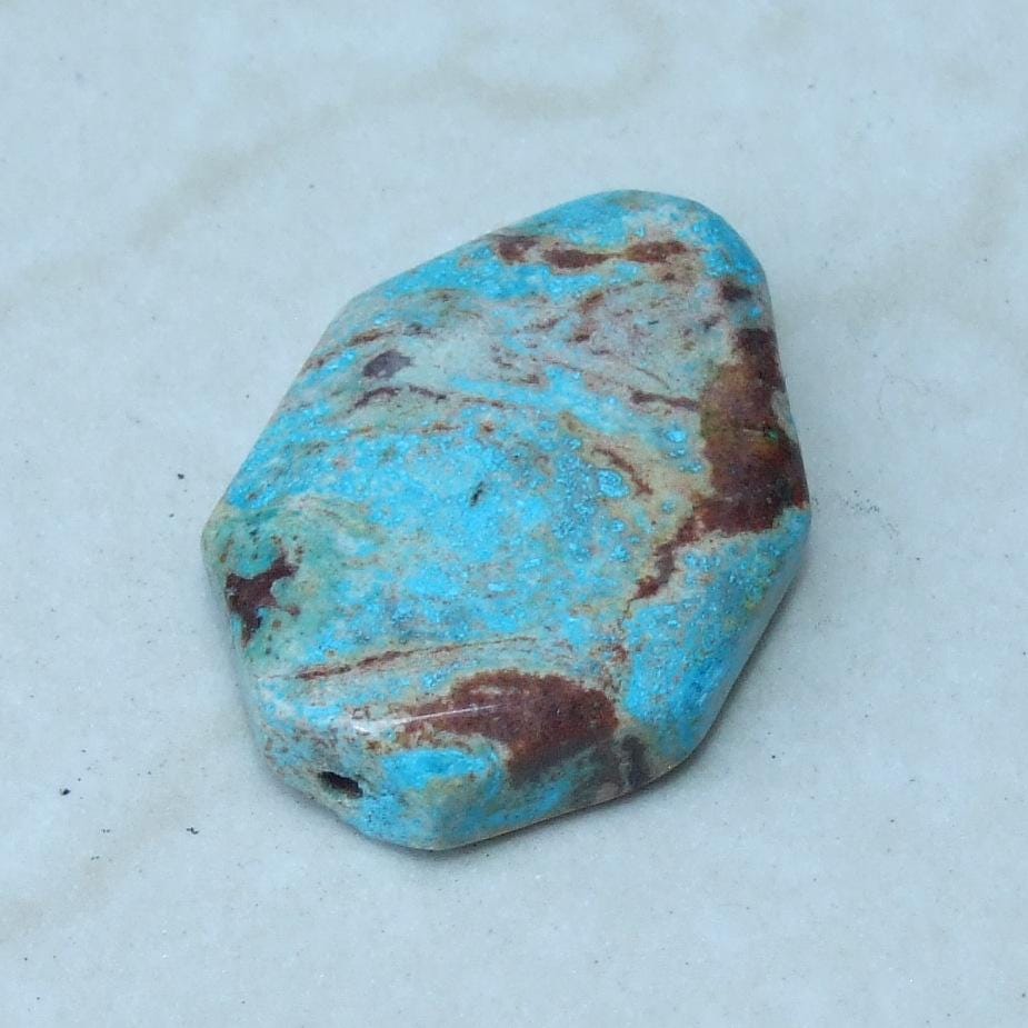 Lapis Lazuli Oval Slab - Lapis - Center Drilled - Slab Bead - Lapis Bead - Gold Edge - 31mm x 42mm - 5844 - EDGBeadsandGems