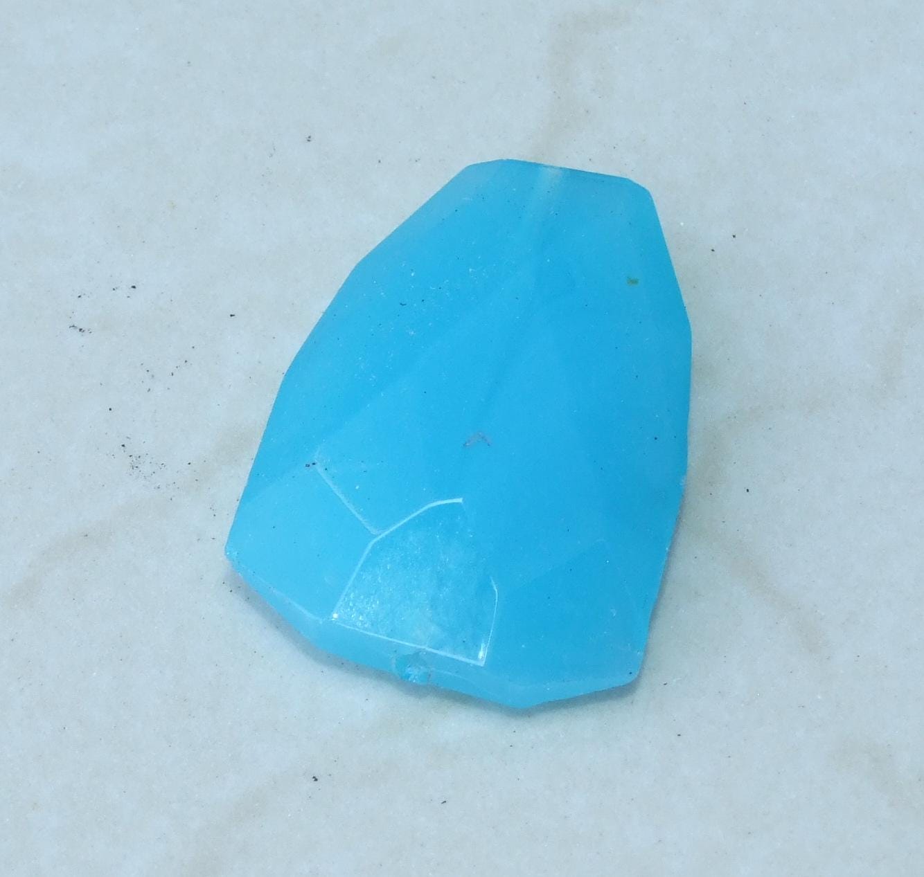 Lapis Lazuli Oval Slab - Lapis - Center Drilled - Slab Bead - Lapis Bead - Gold Edge - 31mm x 42mm - 5844 - EDGBeadsandGems