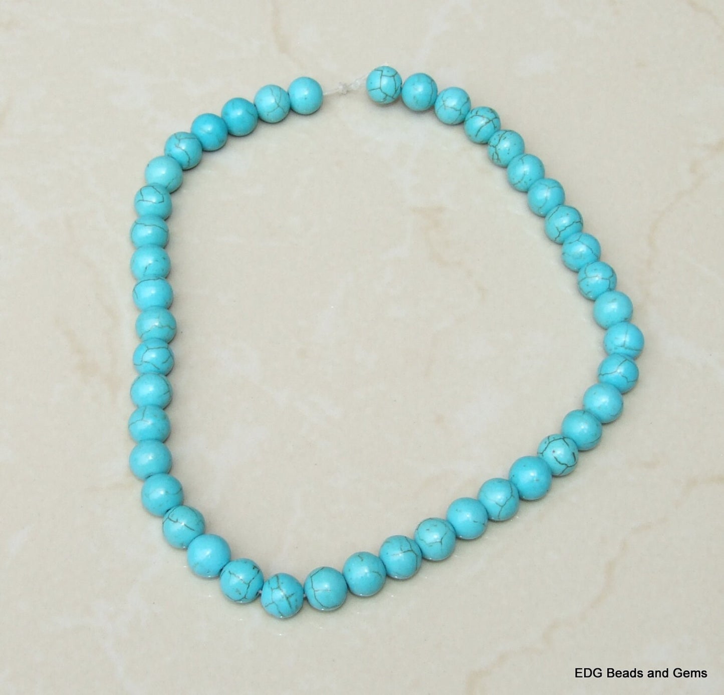 Magnesite Round Beads - 10mm - Turquoise Blue Green - Gemstone Beads - Jewelry Beads - 15 inch Strand