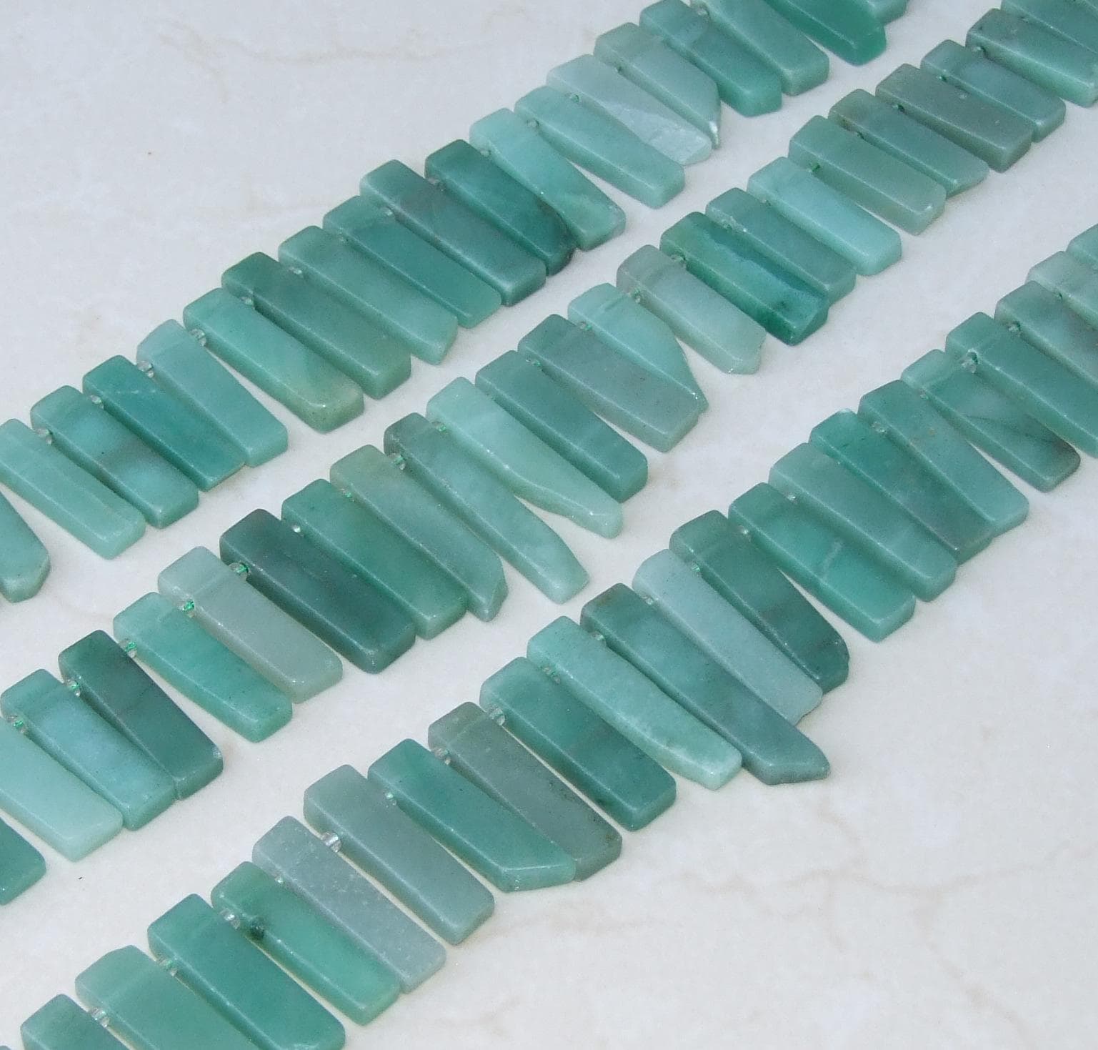 Green Aventurine Polished Quartz Slice, Aventurine Beads, Quartz Pendants, Gemstone Beads, Green Quartz Beads, Half Strand, 30mm to 45mm - EDGBeadsandGems