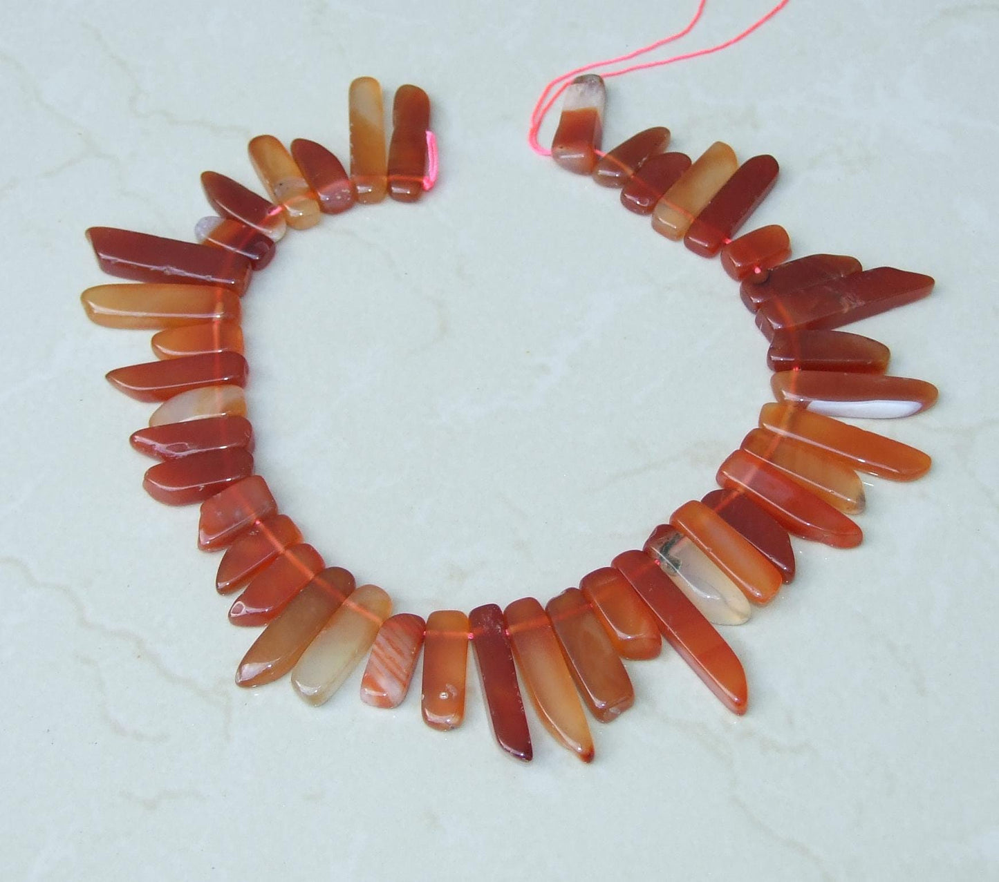 Carnelian Slice, Carnelian Beads, Carnelian Slice, Natural Gemstone Slice Beads, Carnelian Jewelry, Half Strand - 20mm to 40+mm - EDGBeadsandGems