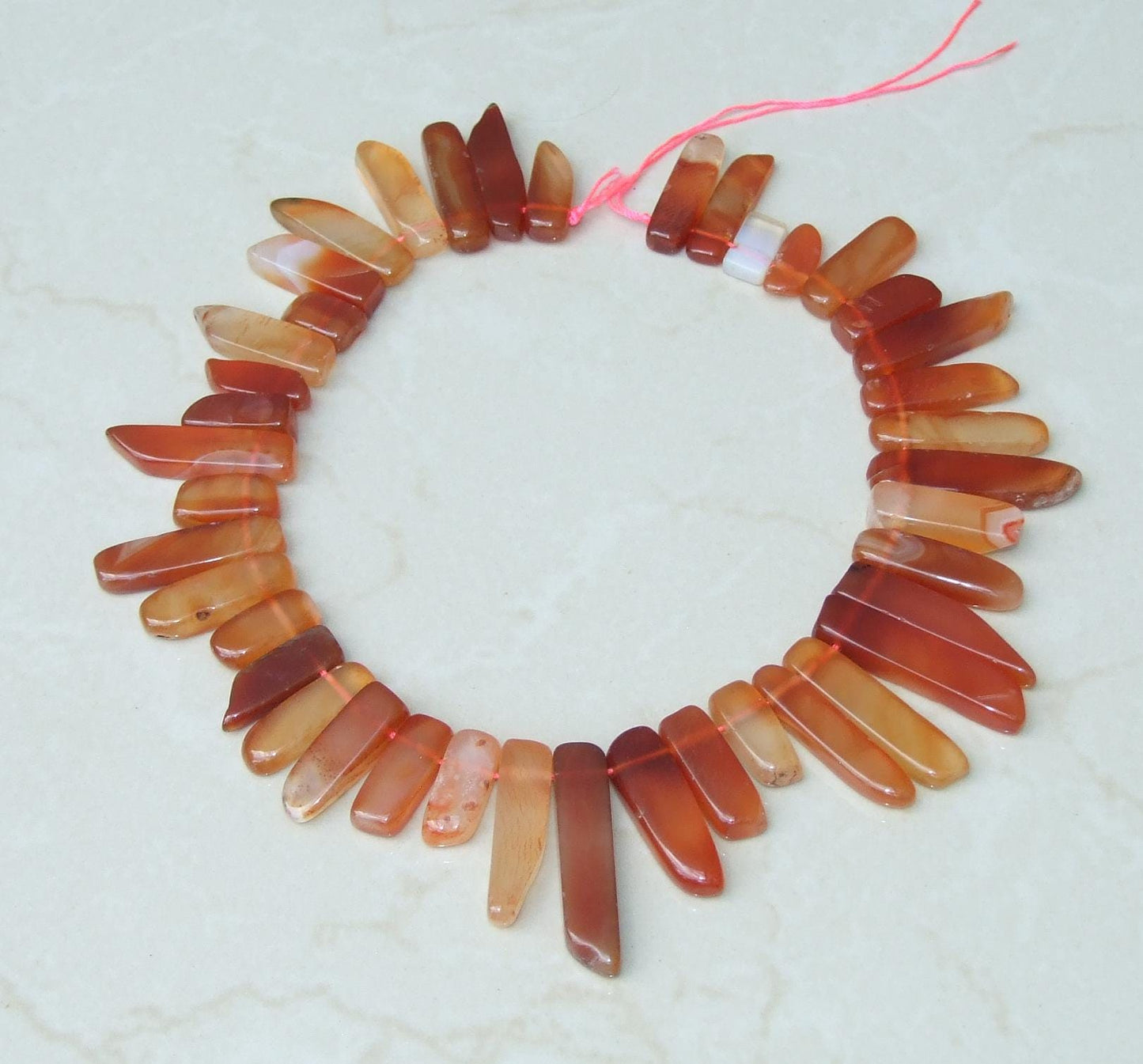 Carnelian Slice, Carnelian Beads, Carnelian Slice, Natural Gemstone Slice Beads, Carnelian Jewelry, Half Strand - 20mm to 40+mm - EDGBeadsandGems