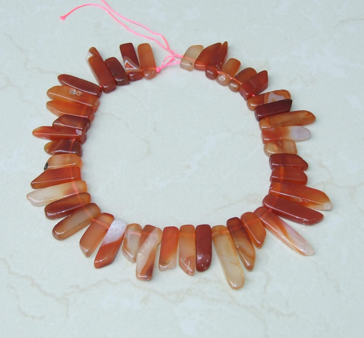 Carnelian Slice, Carnelian Beads, Carnelian Slice, Natural Gemstone Slice Beads, Carnelian Jewelry, Half Strand - 20mm to 40+mm - EDGBeadsandGems