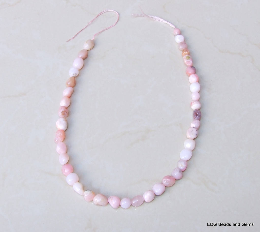 Peruvian Pink Opal Beads - Gemstone Beads - Pink Opal Nuggets, Natural Pink Opal - Polished Pink Opal - Natural Gemstones  - 8mm - 11mm