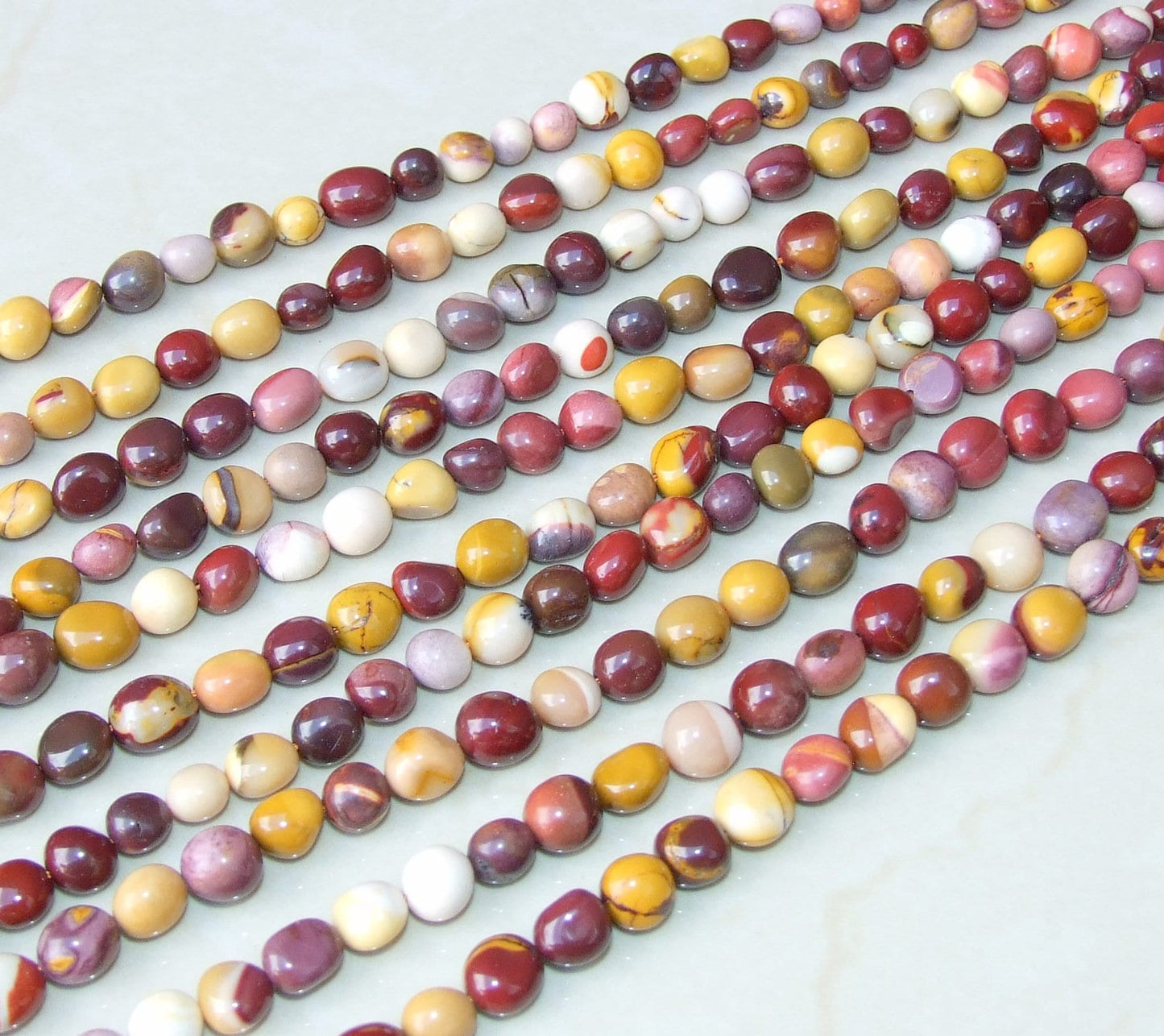 Mookaite Beads - Gemstone Beads - Mookaite Nuggets - Natural Mookaite Stone - Polished - Australian Jasper - Natural Gemstones  - 8mm - 10mm