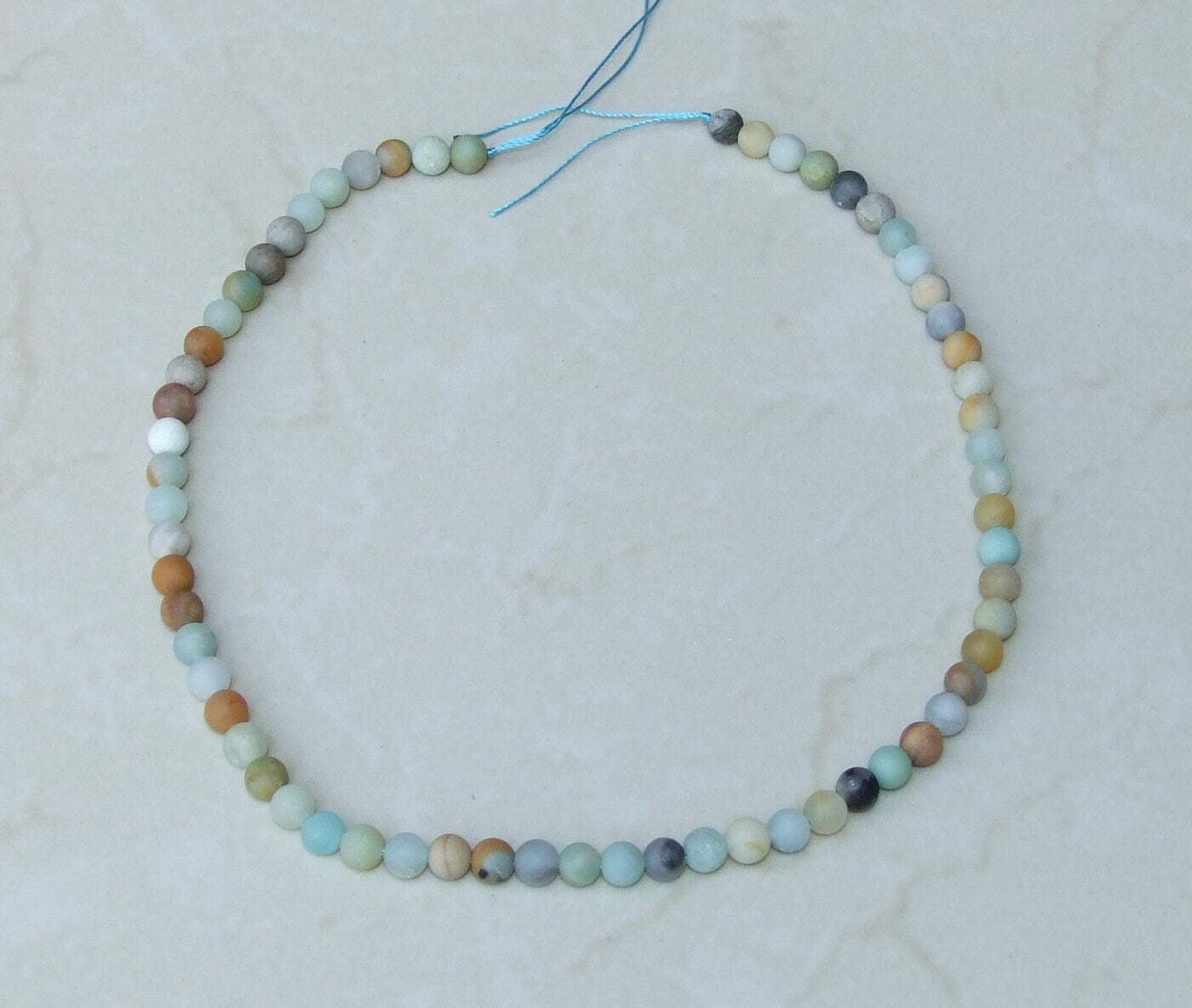 Amazonite Round Matte Beads - Amazonite Beads - Round Beads - Frosty Matte Finish - Full Strand - Gemstone Beads - Jewelry Stones - 6mm