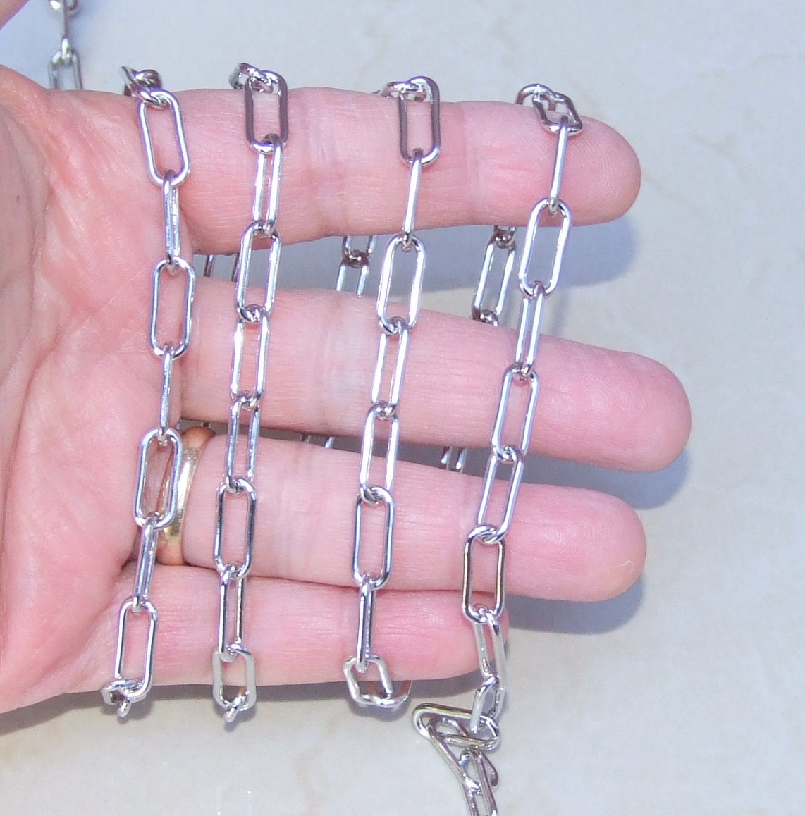 Glass Cube Rosary Chain, Bulk Chain, Glass Beads, Beaded Chain, Body C –  EDG Beads and Gems