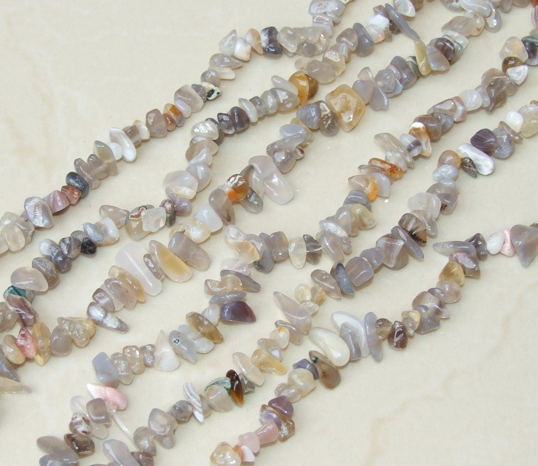 Small Agate Chips, Polished Agate, Agate Beads, Gemstone Beads, Jewelry Stones, Natural Agate, 31.5" Strand,  4mm - 10mm