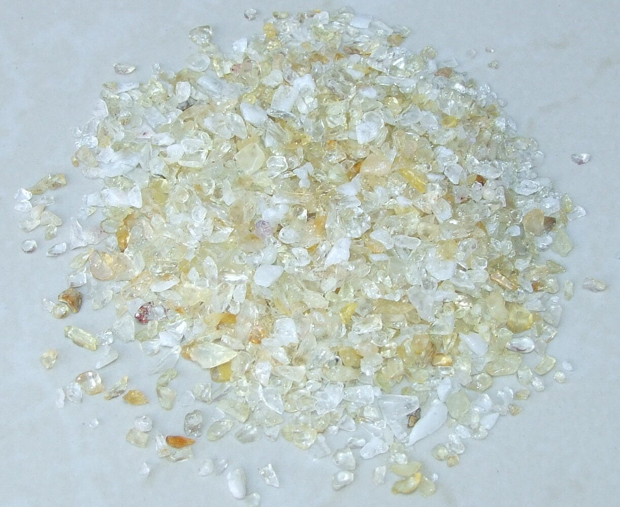 Tiny Gemstone Chips, Small Natural Quartz Crystals Chips, Undrilled Gemstone Beads, Loose Bulk Jewelry Stones Nuggets, 1.5 oz, 2mm to 7mm