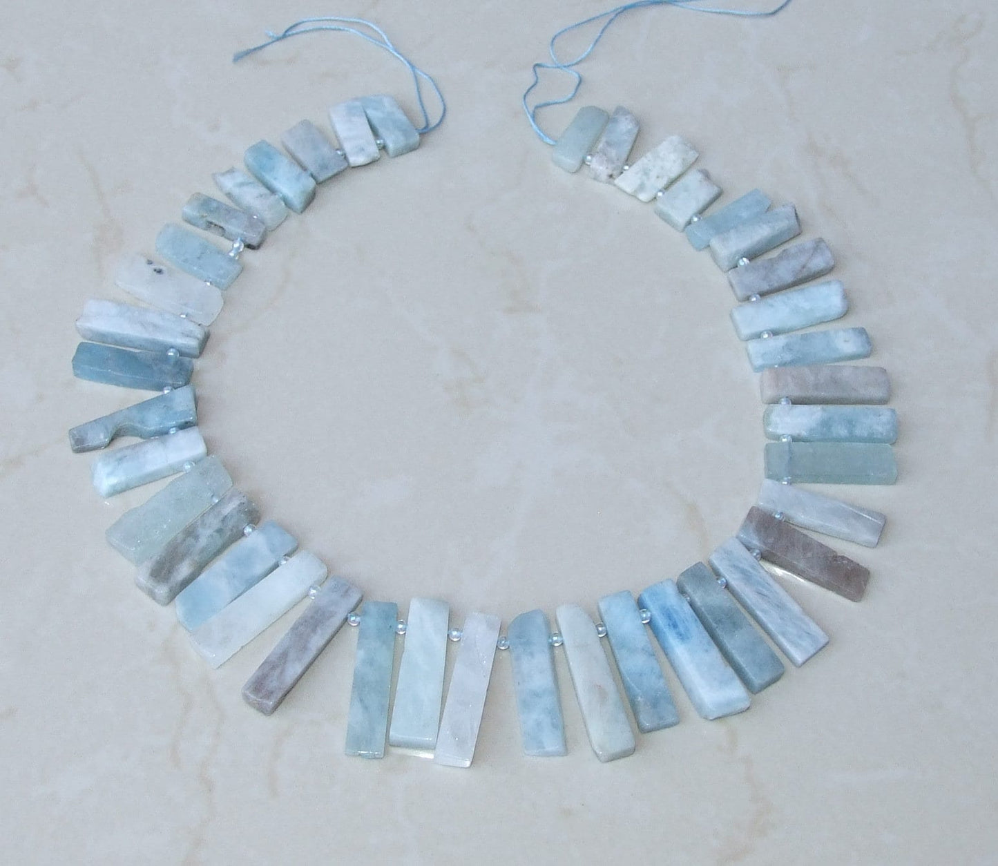 Aquamarine Slice Beads, Slab, Green, Blue, Natural Aquamarine Stone, Gemstone Beads, Aquamarine Pendant, Graduated, 17mm to 30mm SS2