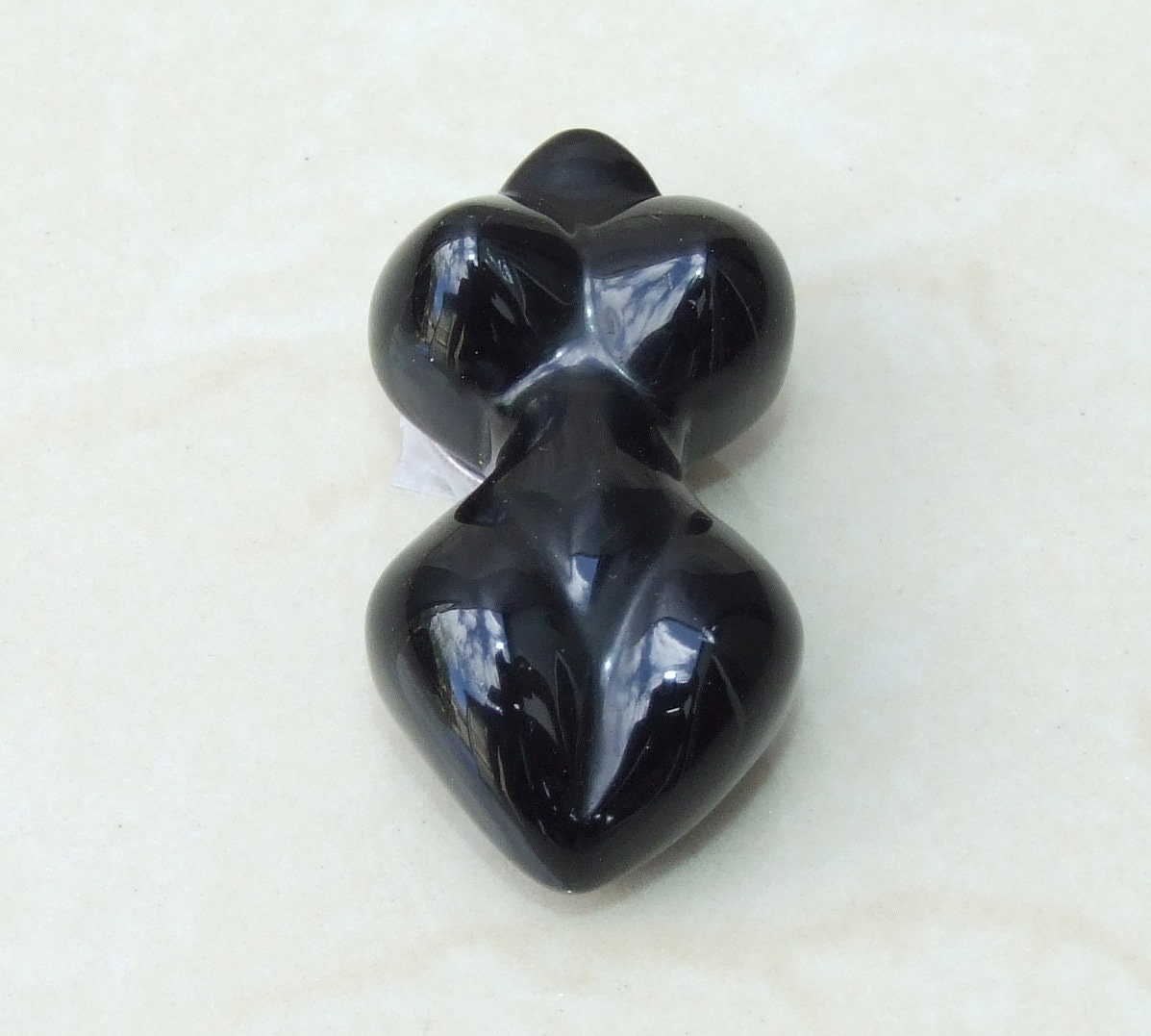 Goddess Pendant, Natural Obsidian Pendants, Carved Pendant, Gemstone Pendant, Fertility Goddess, Jewelry Pendant, 25mm x 50mm