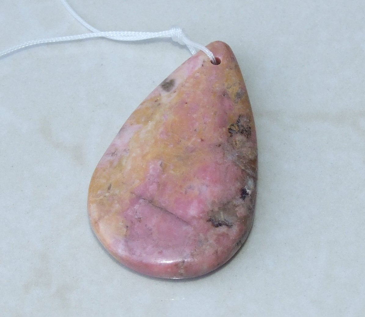 Rhodonite Pendant, Jewelry Pendant, Gemstone Pendant, Highly Polished Stone Pendant, Natural Stone Pendant, Necklace Pendant, 31x52mm - 9575