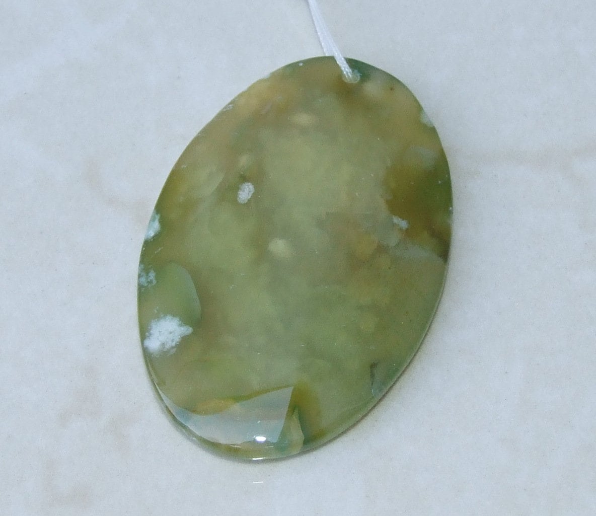 Blossom Agate Pendant, Natural Stone Pendant, Druzy Pendant, Gemstone Pendant, Jewelry Stone, Necklace Pendant, 37mm x 57mm - 9470