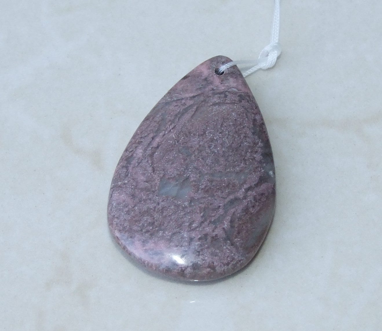 Rhodonite Pendant, Jewelry Pendant, Gemstone Pendant, Highly Polished Stone Pendant, Natural Stone Pendant, Necklace Pendant, 32x52mm - 9560