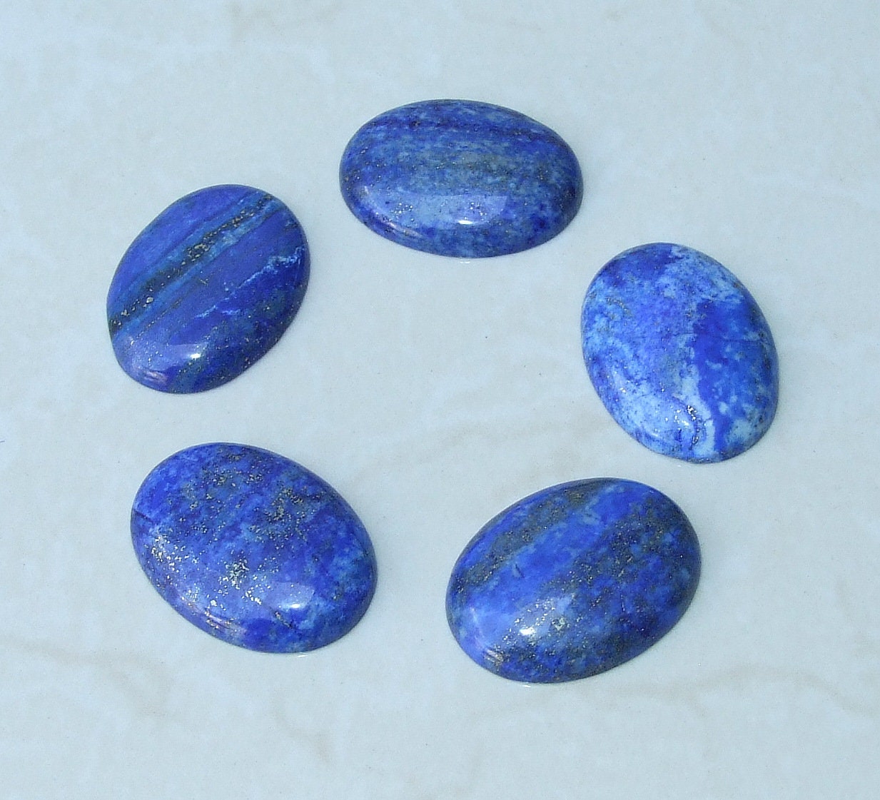 Lapis Lazuli Cabochon, Flat Back, Calibrated Cabochon, Natural Stone Cabochon, Lapis Pendant, Gemstone Pendant, Necklace Pendant 30mm x 40mm