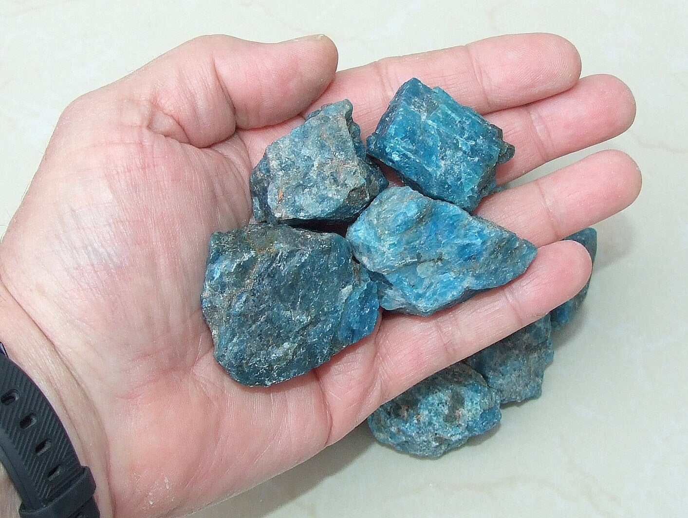 Raw Rough Blue Apatite Stone Rock Chunk