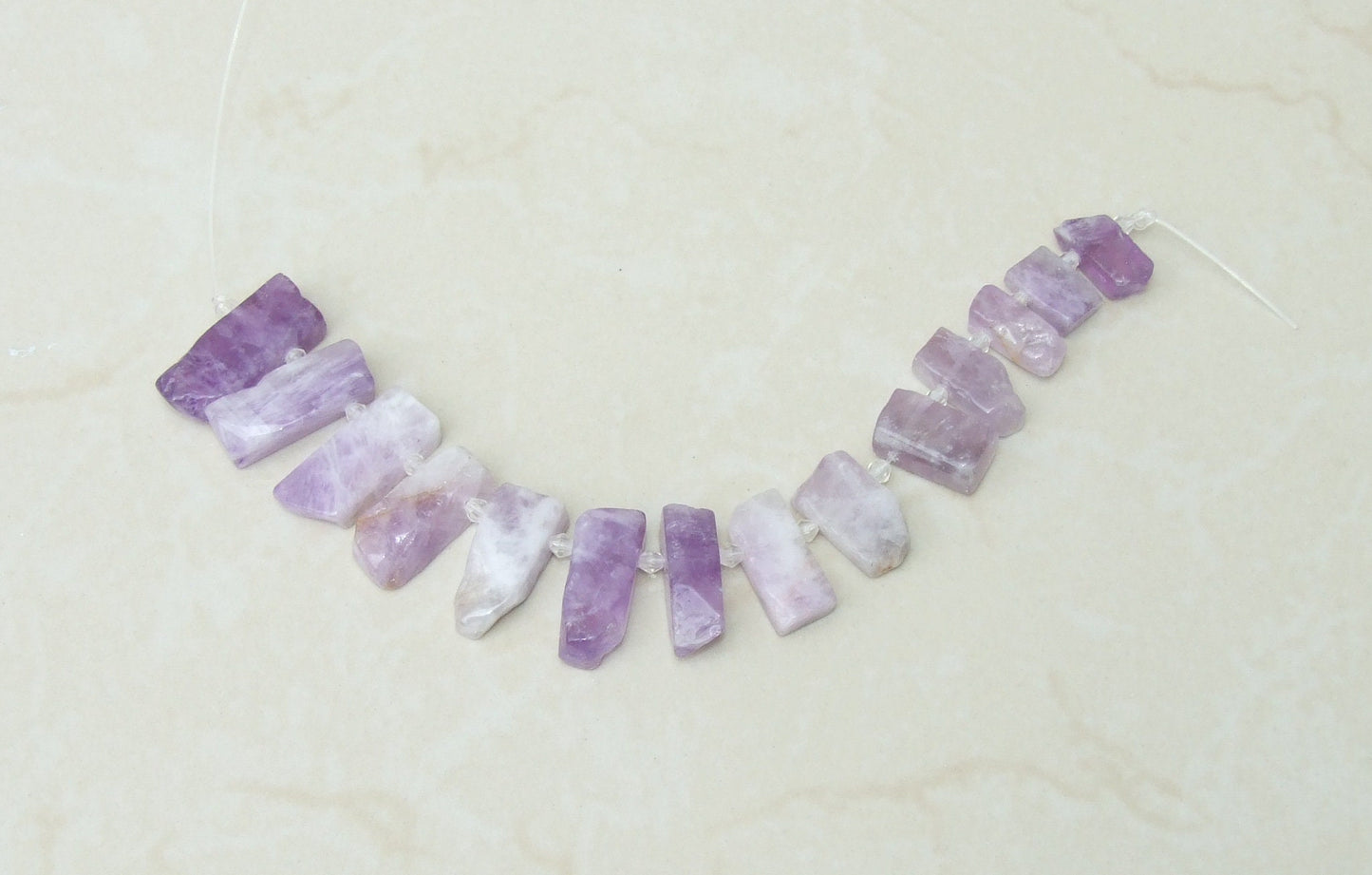 Amethyst Beads, Polished Natural Amethyst Slice, Amethyst Pendants, Gemstone Beads, Amethyst Points Jewelry, Half Strand, 20mm to 29mm, 2123